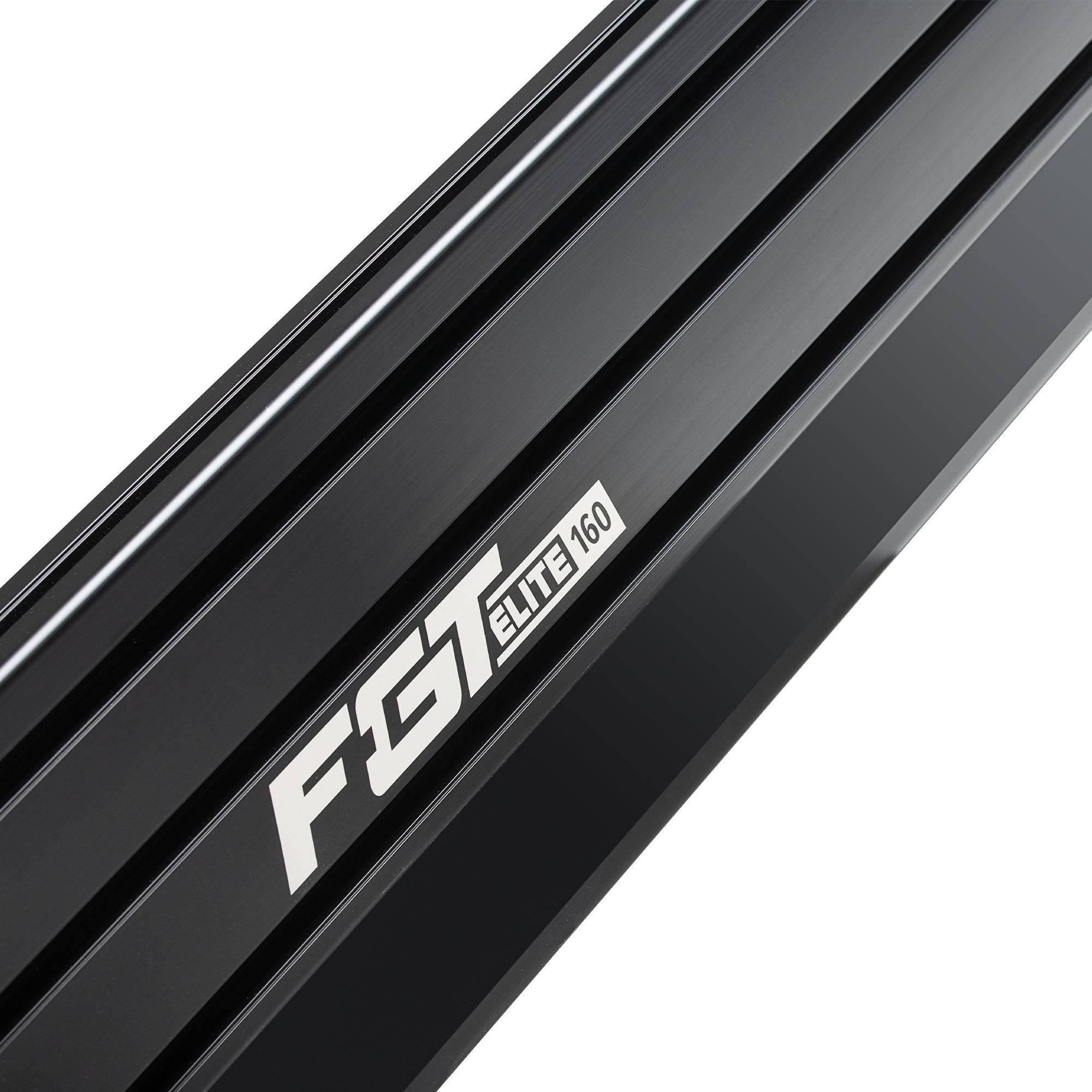 Next Level Racing Elite 160 Wheel Plate Edition in black, a sim racing chassis component with detailed mounting surface.
