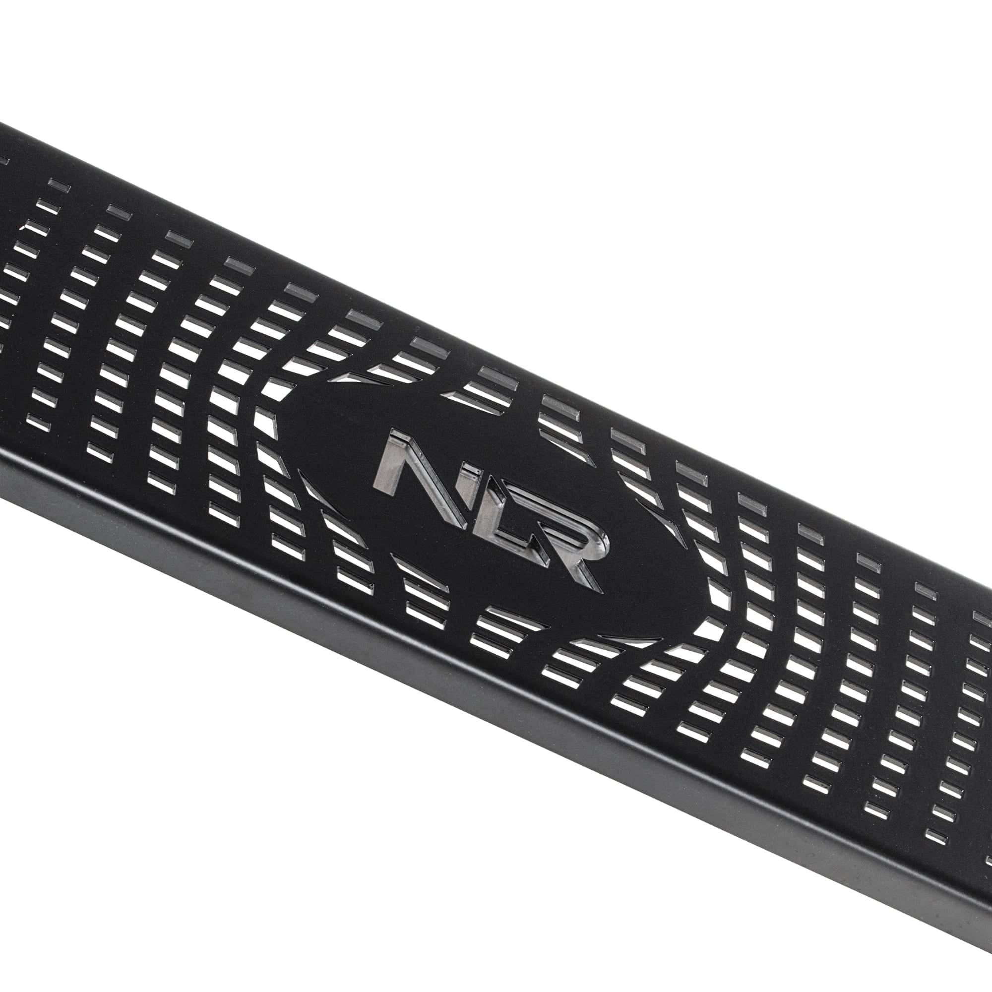 Next Level Racing Elite 160 black wheel plate for sim racing chassis, showing the textured surface and mounting area.