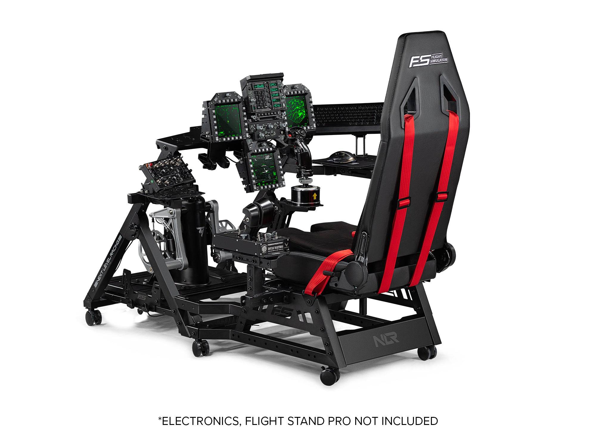 Next Level Racing Flight Seat Pro flight cockpit simulator chassis with adjustable seat and sturdy frame for immersive racing experience