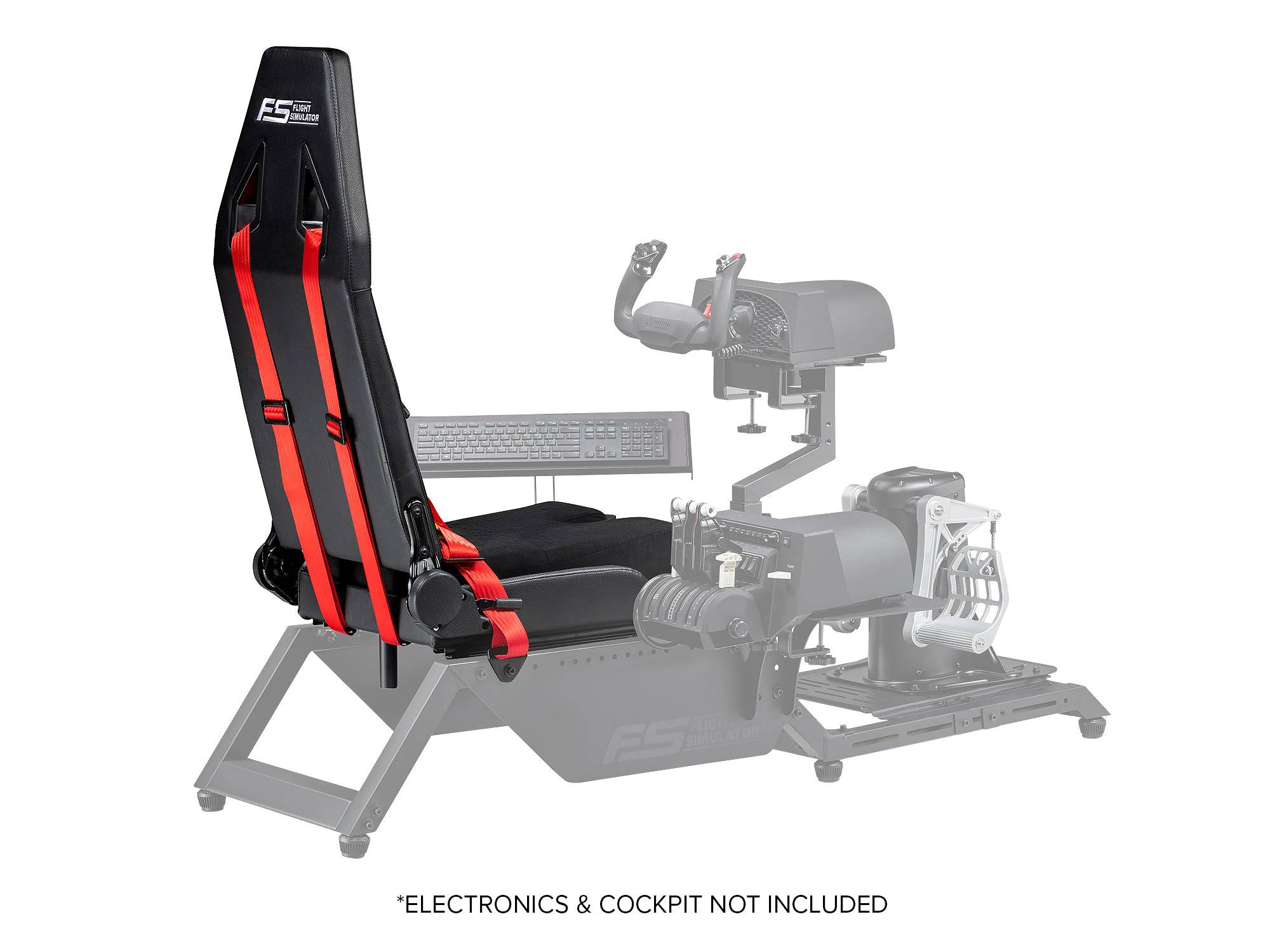 Next Level Racing flight simulator seat only, ergonomic racing seat designed for flight cockpit simulator chassis setup.