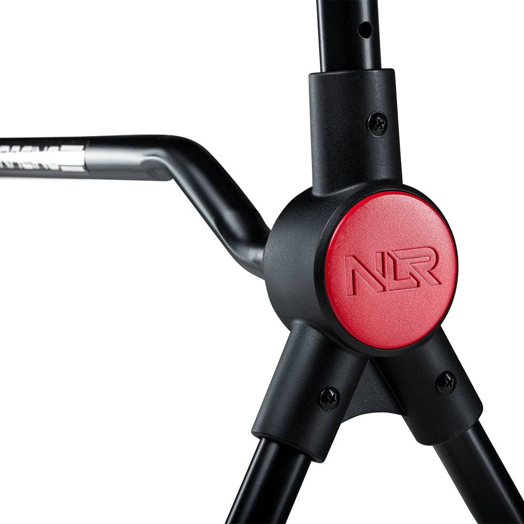 Next Level Racing Lite free-standing monitor stand holding a computer monitor for a gaming or office setup.