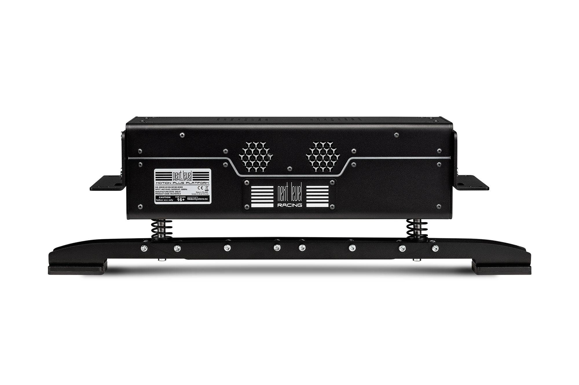 Next Level Racing Motion Plus Platform NLR-M007 haptics and motion system for immersive racing simulation setup.