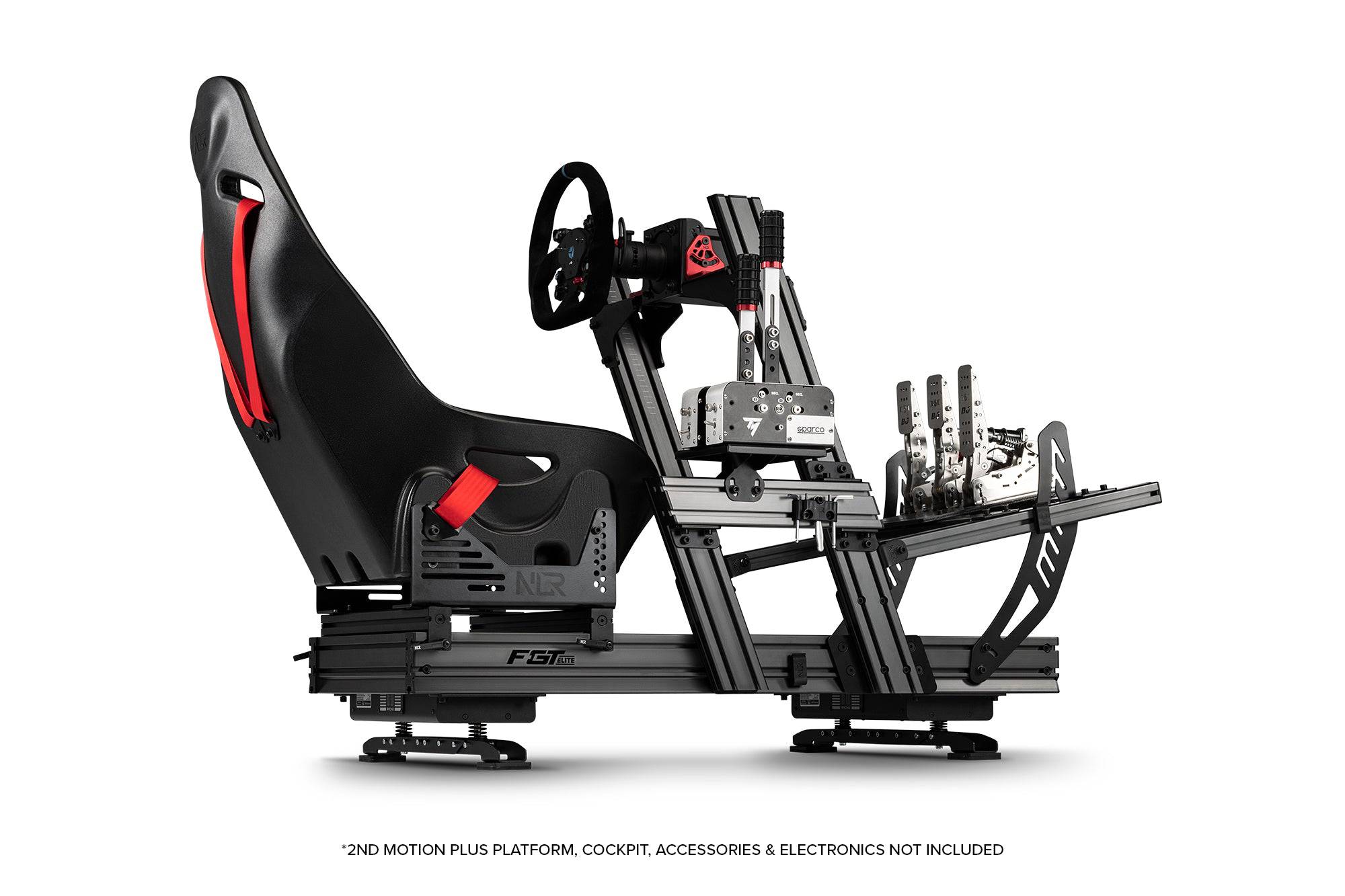 Next Level Racing Motion Plus Platform NLR-M007, a haptics-motion system with a sturdy platform for immersive racing simulation.