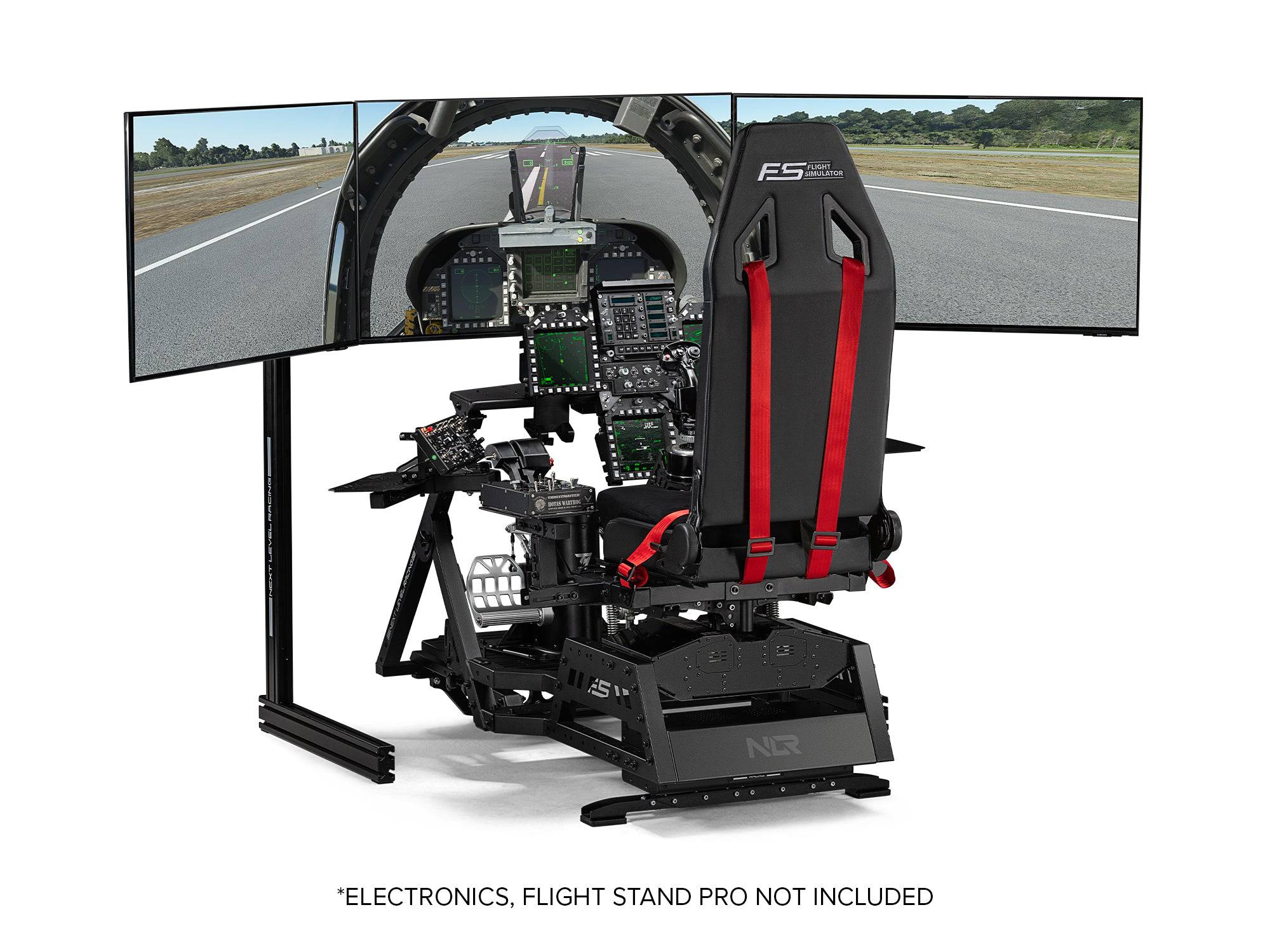 Next Level Racing Flight Seat Pro simulator cockpit chassis with ergonomic seat and sturdy frame for flight gaming setup