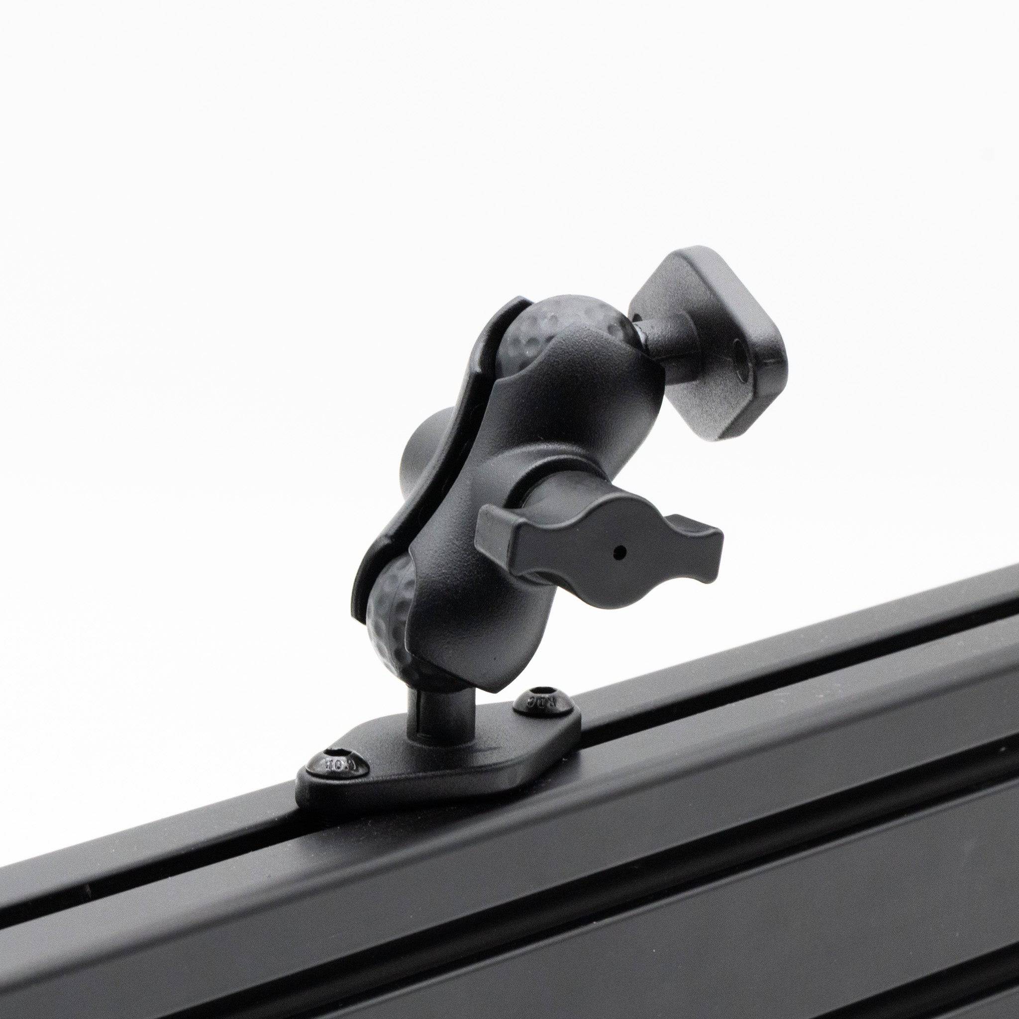 SimSportGadget SSG Premium Arm for Stream Deck, adjustable mounting bracket with sleek design and secure grip, shown in image.