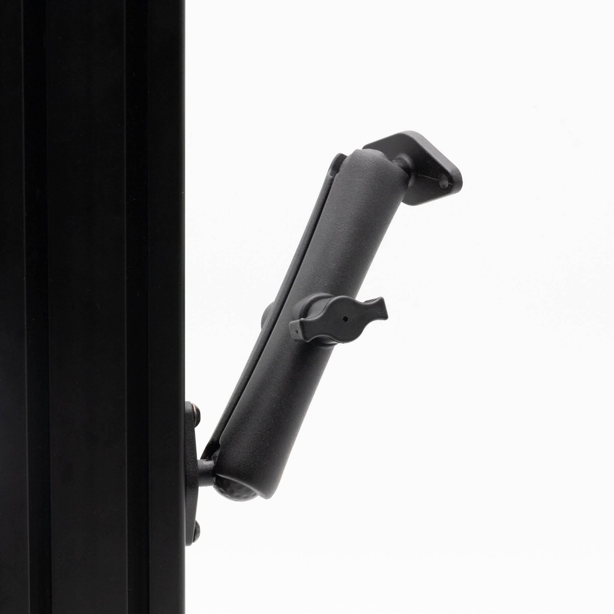 SimSportGadget SSG Premium Arm for Stream Deck, adjustable mount with sleek design, securely holds your device for optimal accessibility.