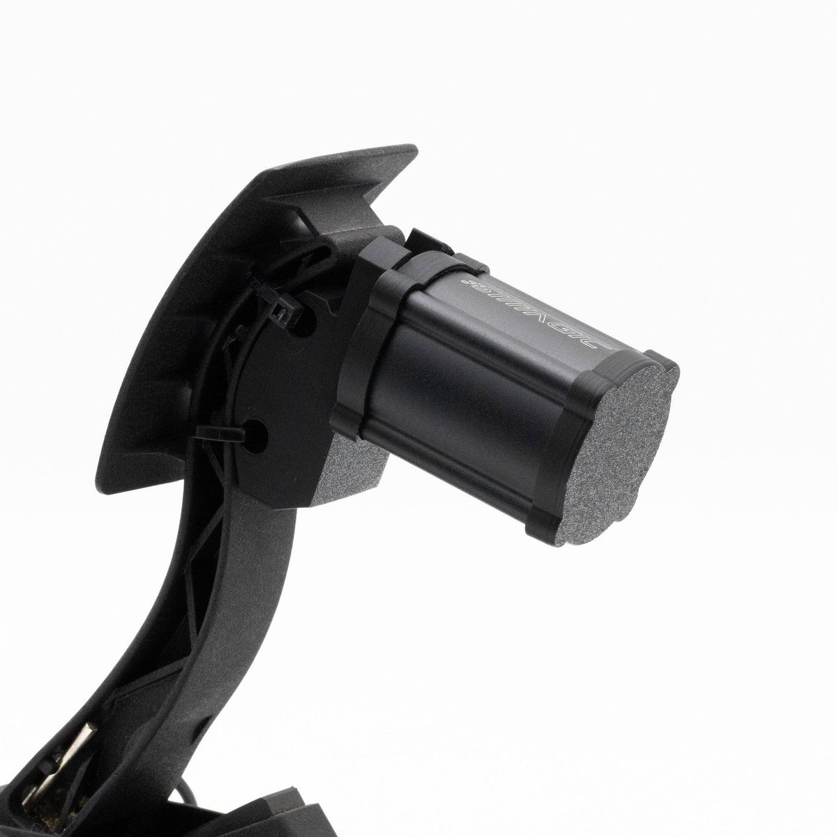 Simagic P-HPR colored end caps for pedal mod by SimSportGadget, shown attached to pedal system in a close-up view.