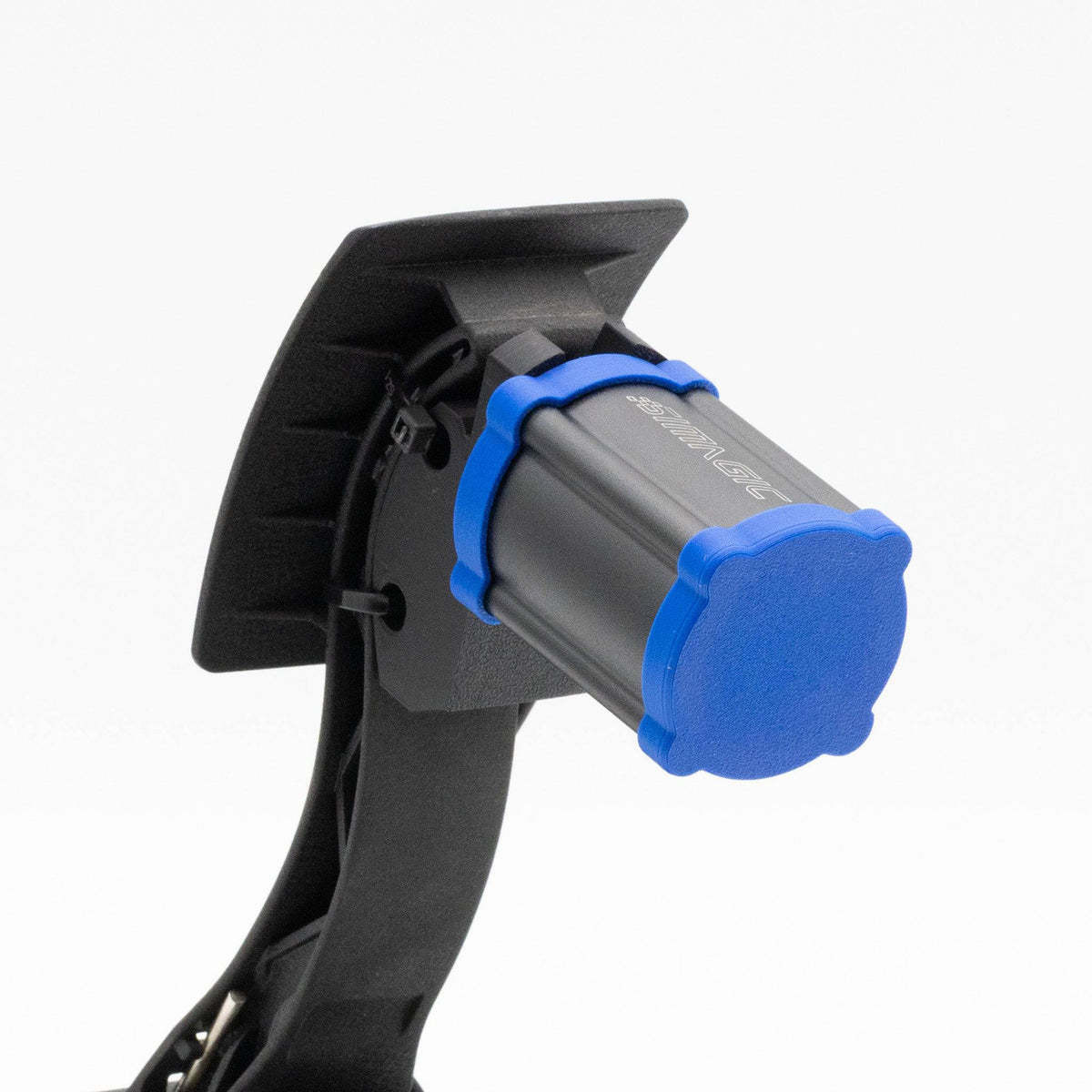 Simagic P-HPR colored end caps for pedal mod by SimSportGadget, featuring vibrant red and black design for enhanced pedal appearance.