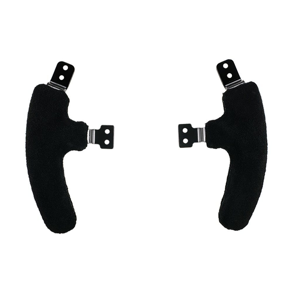 Asetek SimSports Formula Suede Handles for wheel rim accessories, featuring textured suede grip and ergonomic design.