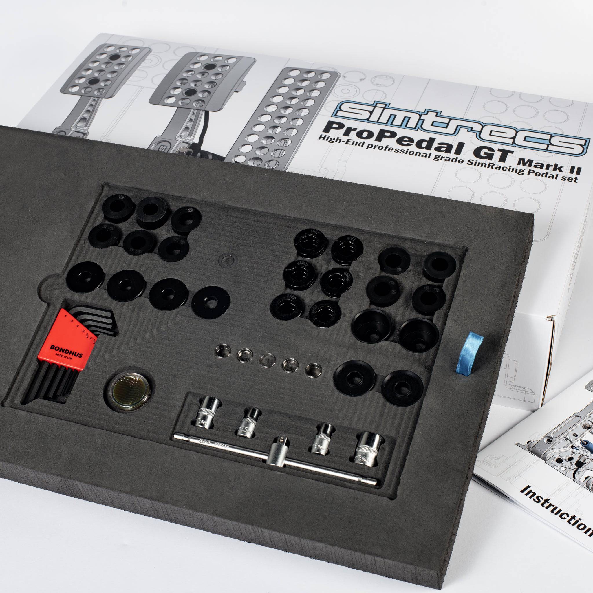 Simtrecs ProPedal GT Mark II pedal set with textured surface and adjustable pins for BMX or mountain biking.