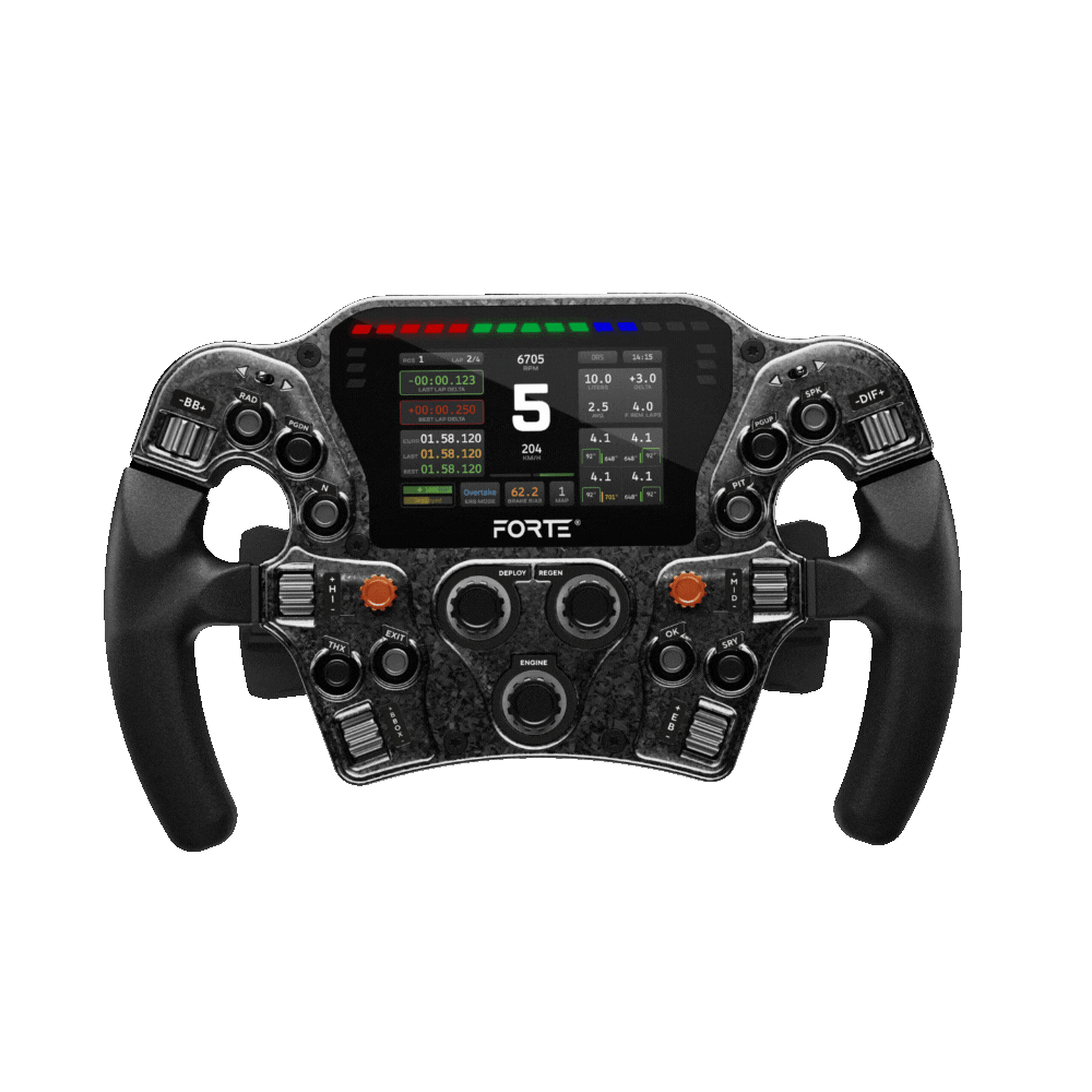 Asetek SimSports Forte Formula Pro Steering Wheel Black