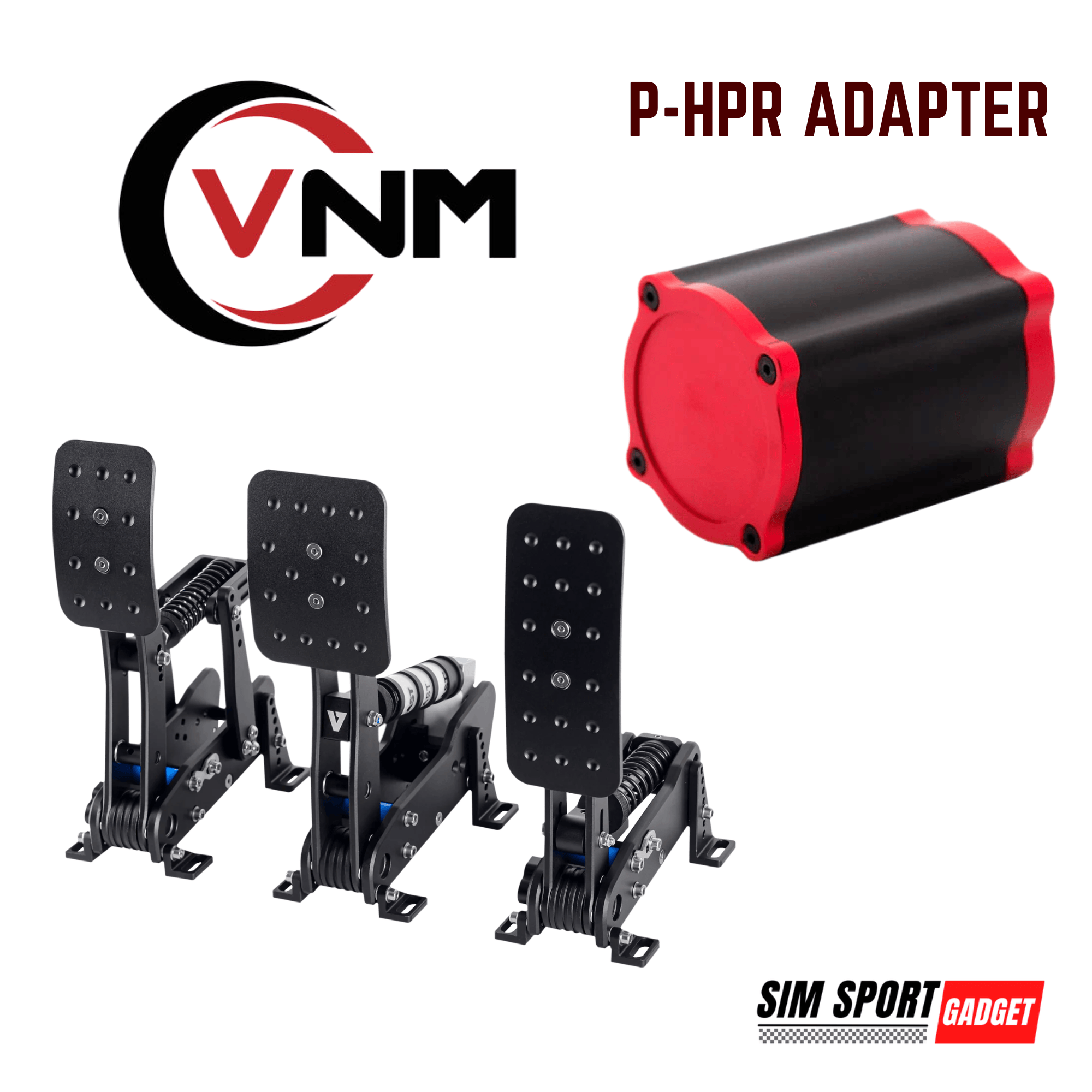 SimSportGadget VNM Pedal Simagic P-HPR Mount for racing simulator pedals, showcasing the sturdy mounting bracket.