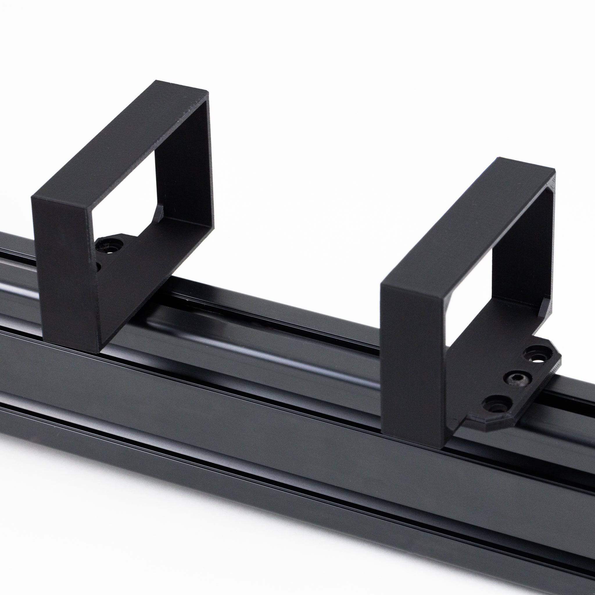 SimSportGadget power supply bracket for Fanatec DD1 and DD2, designed to securely hold the power brick for racing wheel setups.