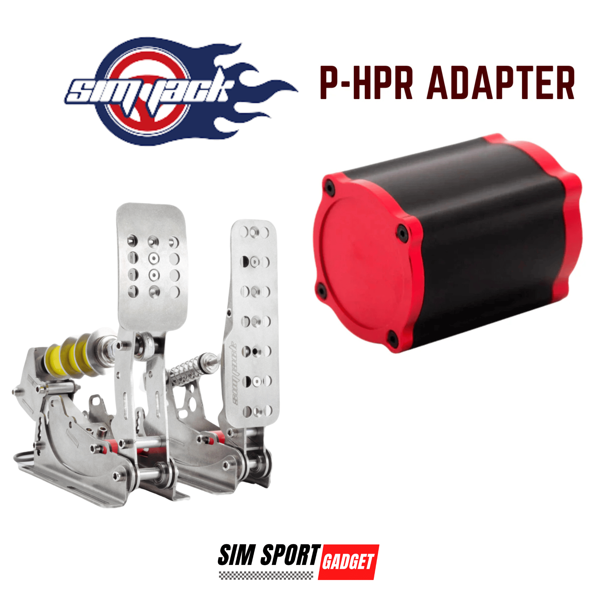 SimSportGadget SimJack Ultimate Pedals Simagic P-HPR Mount for racing simulator setup with sturdy mounting hardware