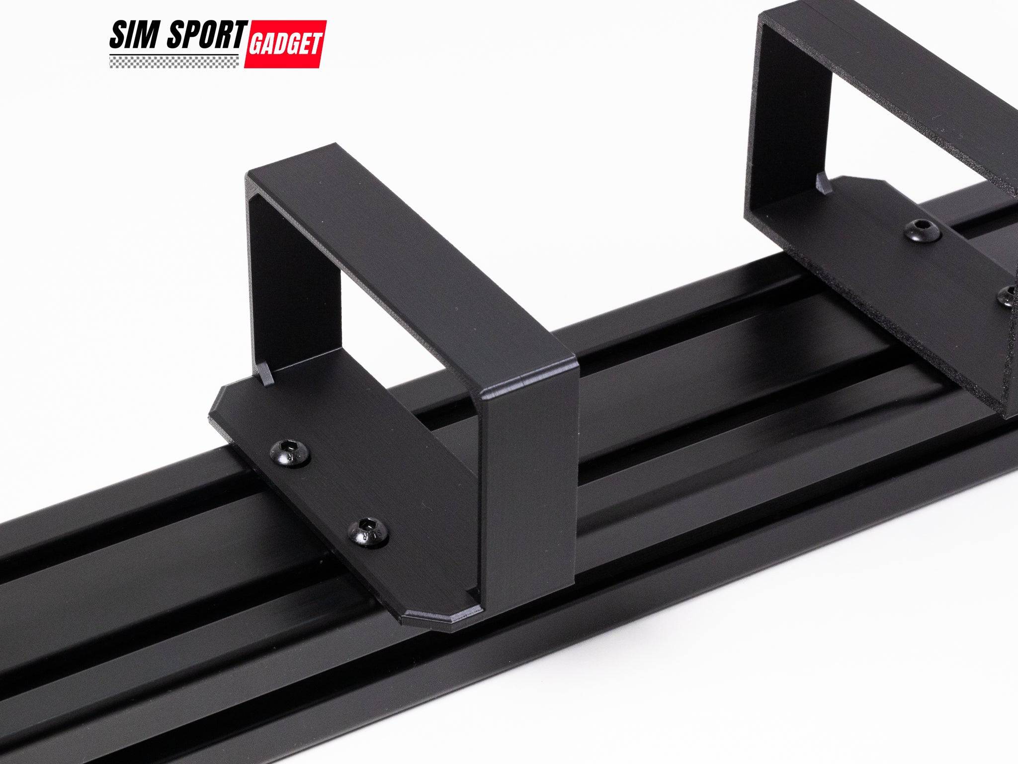 SimSportGadget power supply bracket for Moza R21 drone, designed to securely hold the power brick in place.