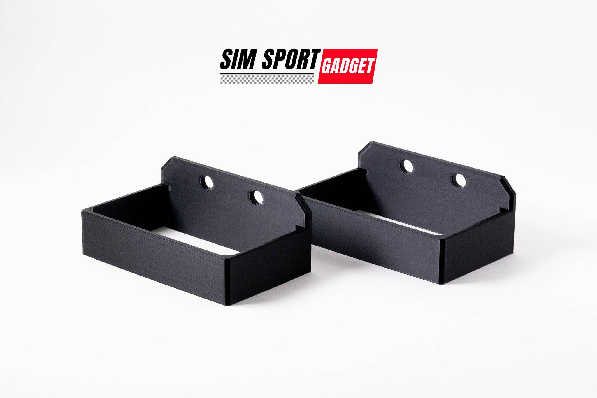 SimSportGadget power supply bracket for Moza R21 drone, designed to securely hold the power brick in place.