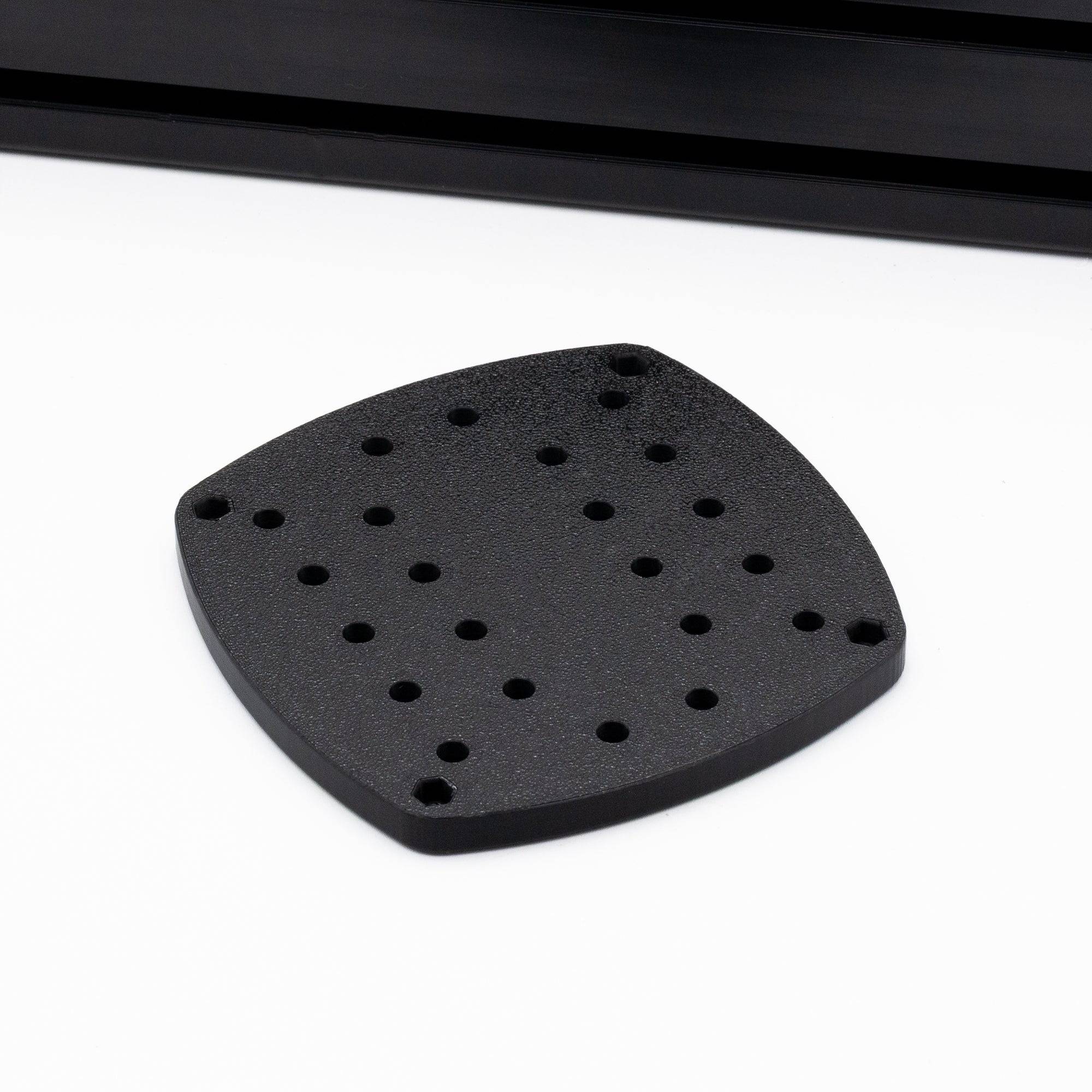 SimSportGadget Bass Shaker BST-2 mount for sim racing rig, sturdy accessories mount for immersive gaming experience.