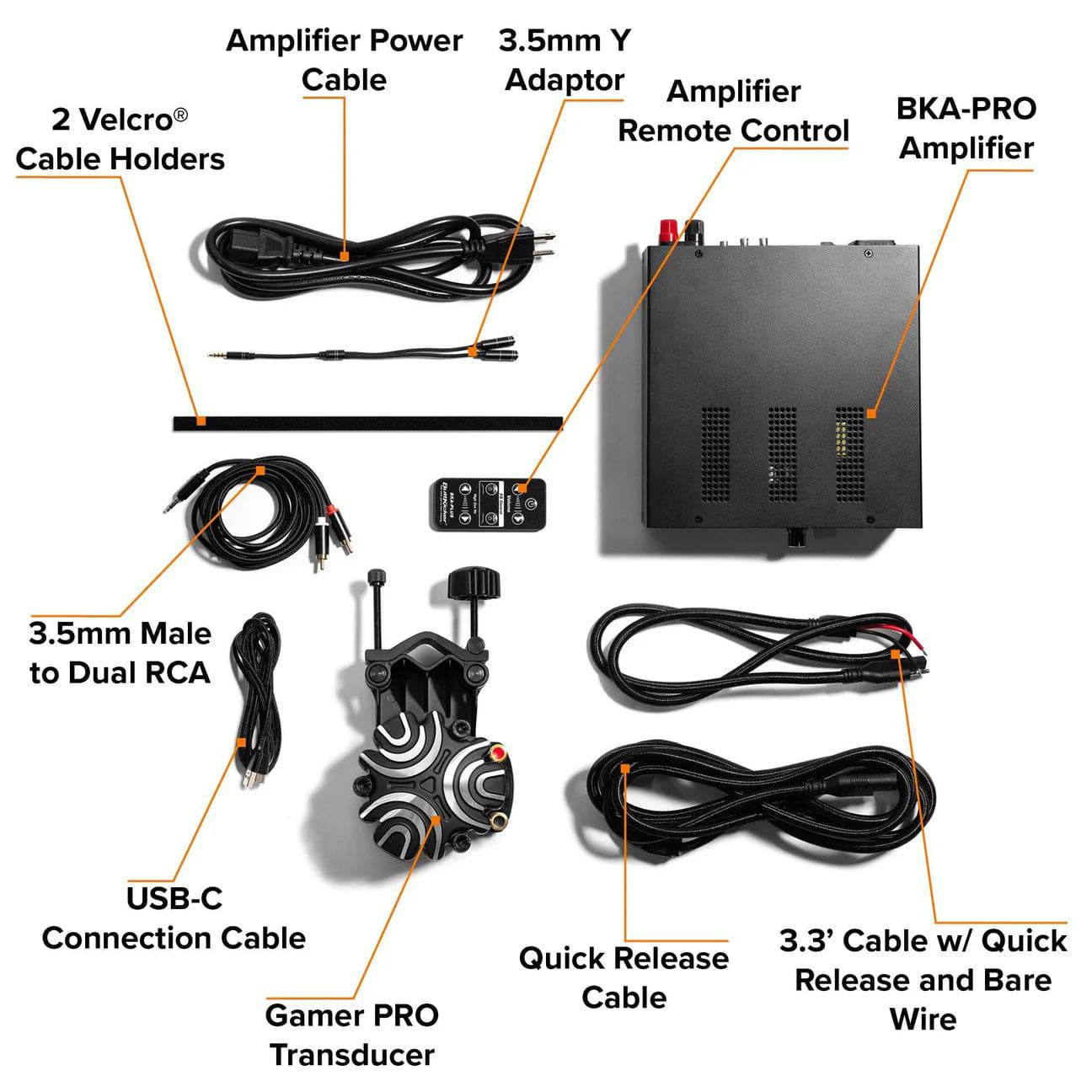 ButtKicker Gamer PRO haptics-motion system showing the device connected to gaming equipment for immersive feedback.