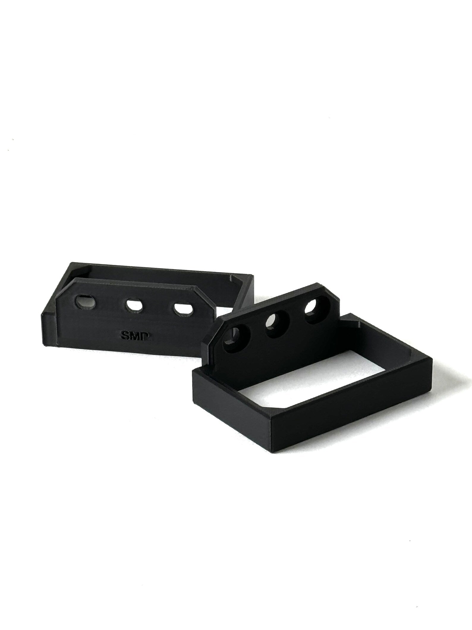 Simucube Link Hub Mount power brick bracket by SimSportGadget, showing the sturdy metal support with mounting holes.