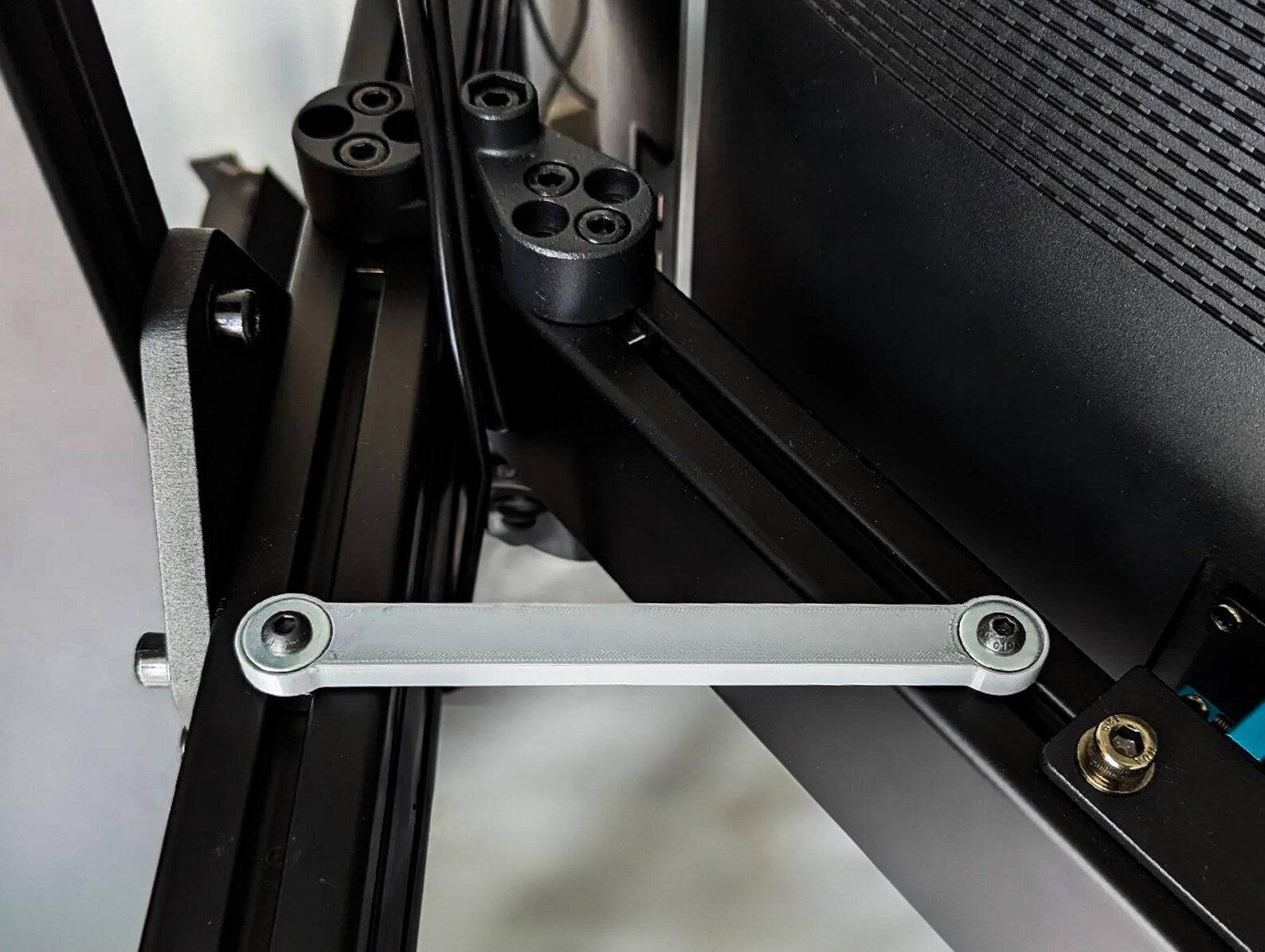 SimSportGadget triple monitor stand bracket for sim racing and flight simulator accessories mount, sturdy and adjustable.