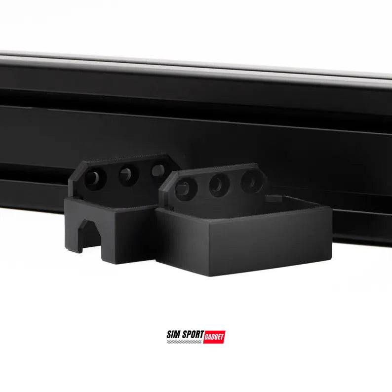 SimSportGadget power supply bracket for Samsung G7 power brick, wall mountable holder for secure cable organization.