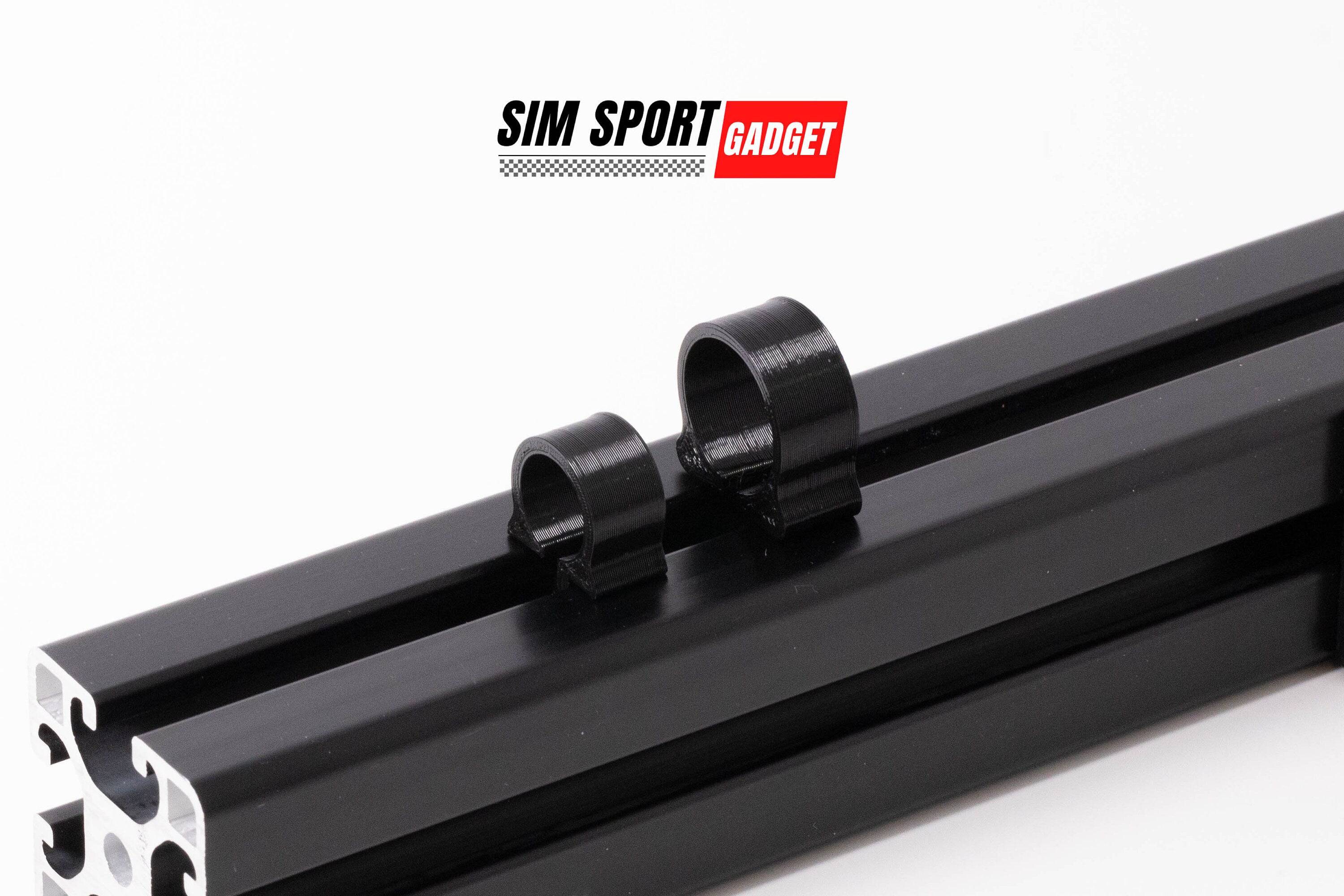 SimSportGadget SNUG Cable Management Clip secures cables neatly, featuring a sleek design for organized wiring and minimal clutter.