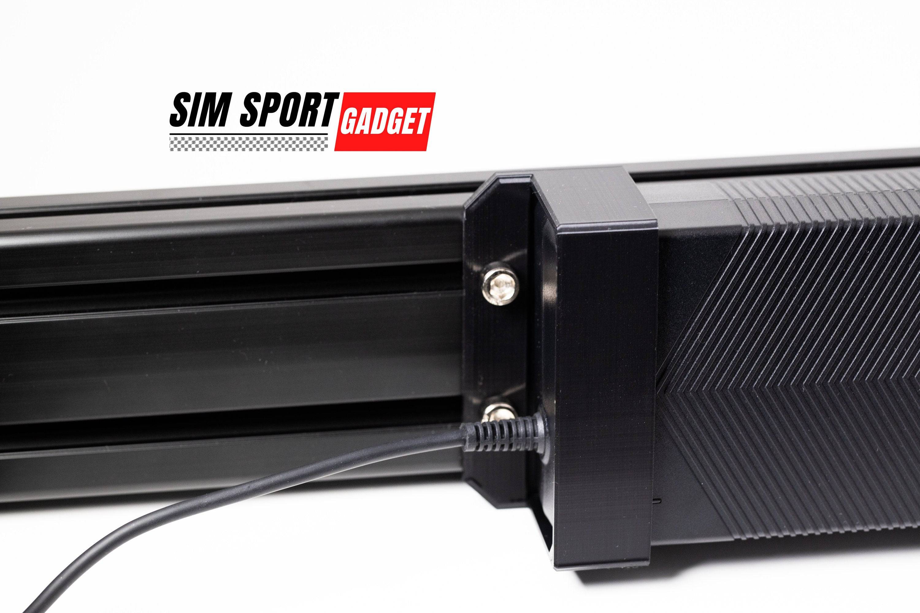 SimSportGadget power supply bracket for Fanatec Clubsport DD wheelbase, designed to secure the power brick effectively.