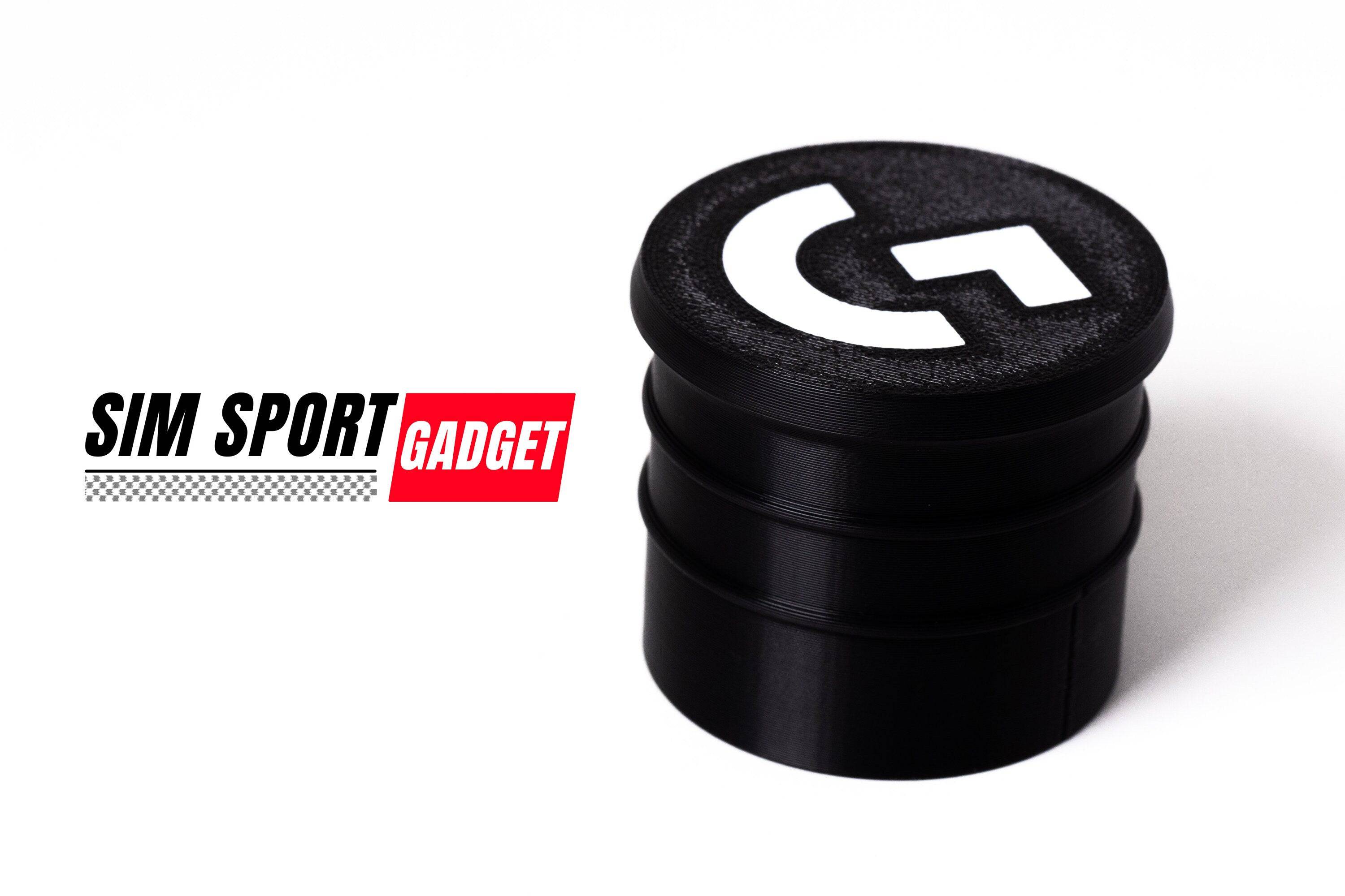SimSportGadget wheel mount dust cover for Logitech Pro Racing Quick Release base side, protects racing wheel components.