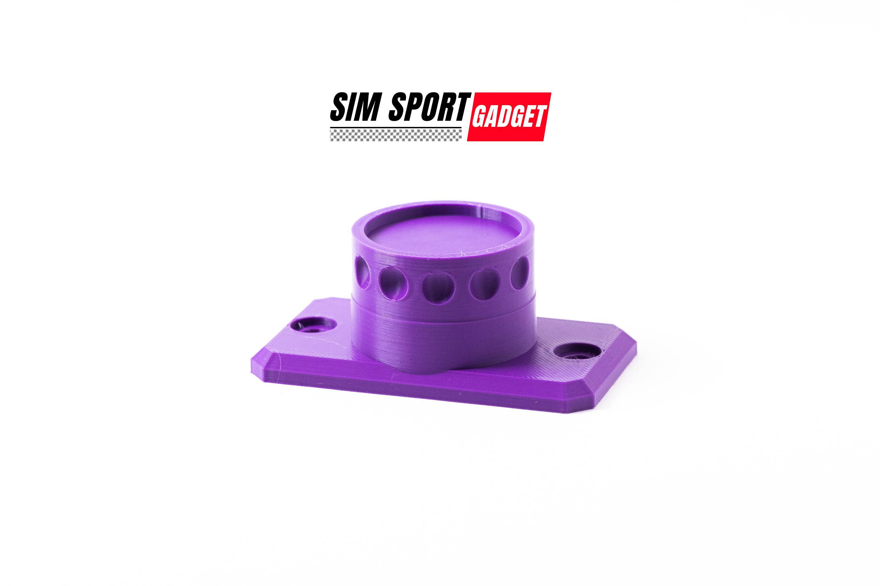 Simagic Quick Release profile wheel mount for SimSportGadget, featuring a sturdy black mount with mounting holes for easy installation.