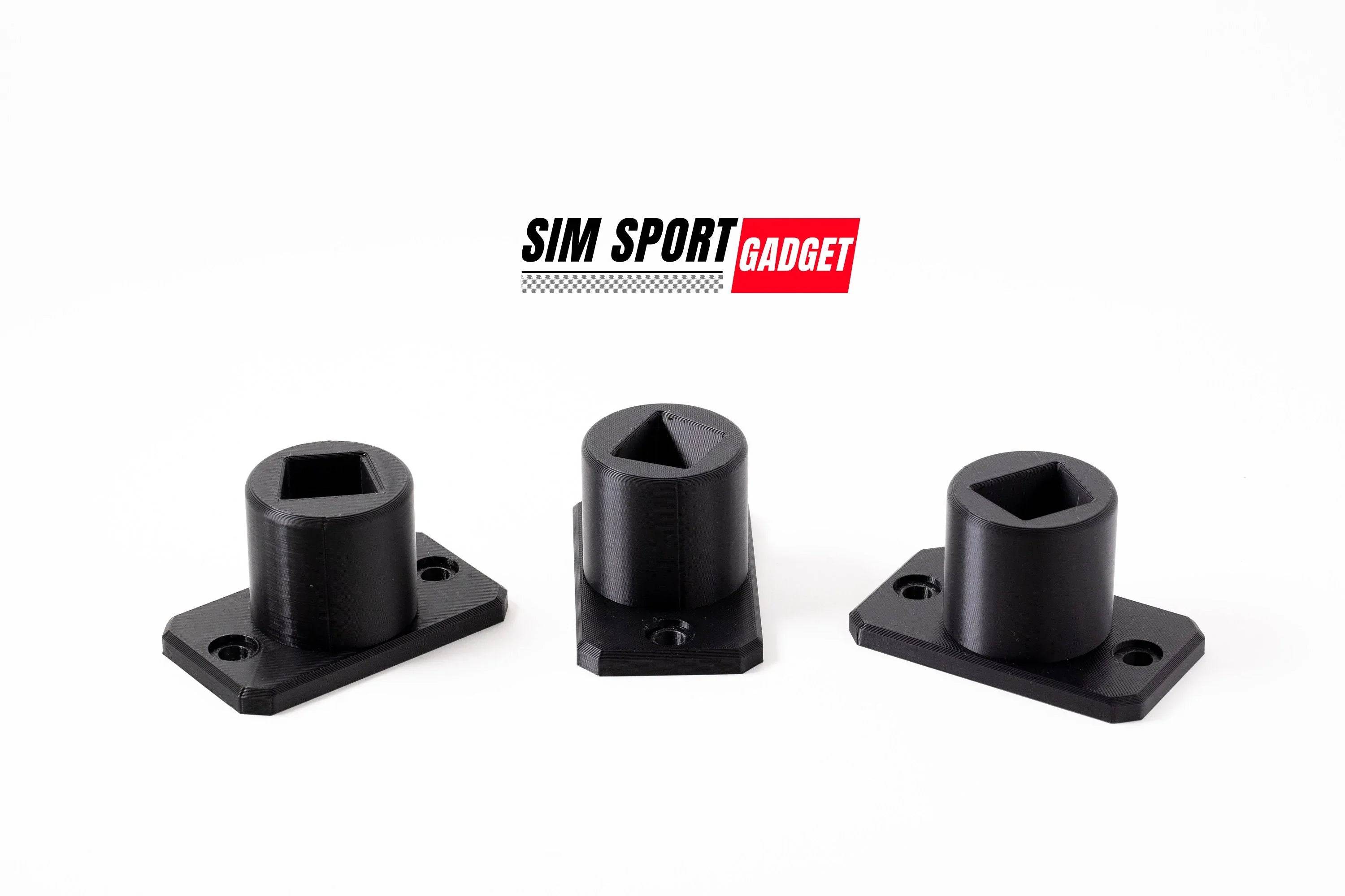 SimSportGadget 3-pack wall mounts for Xero-Play quick release wheel mount, ideal for secure bike handlebar display.
