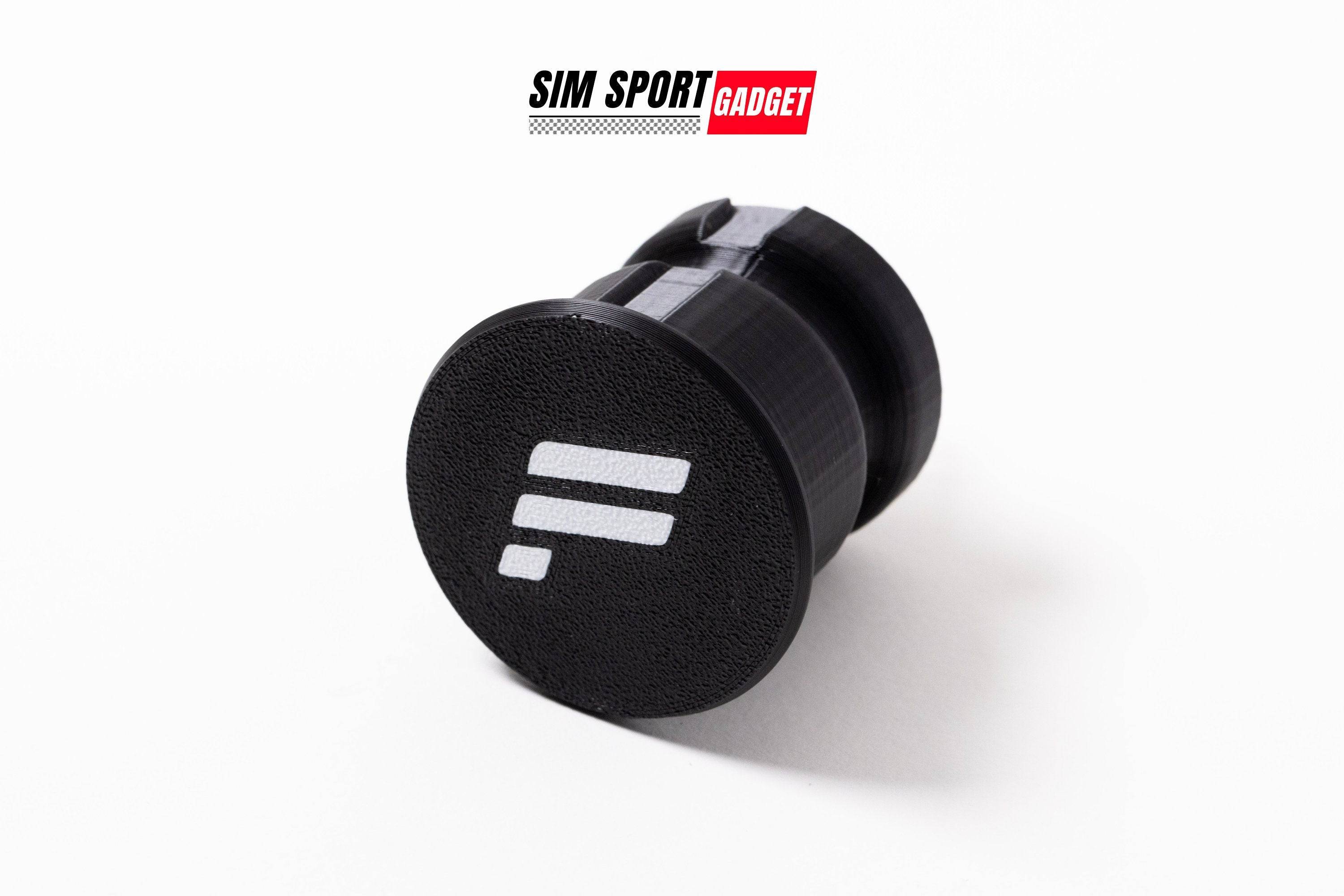 Dust cover for Fanatec QR1 quick release on steering wheel side, designed by SimSportGadget to protect the gaming steering wheel.