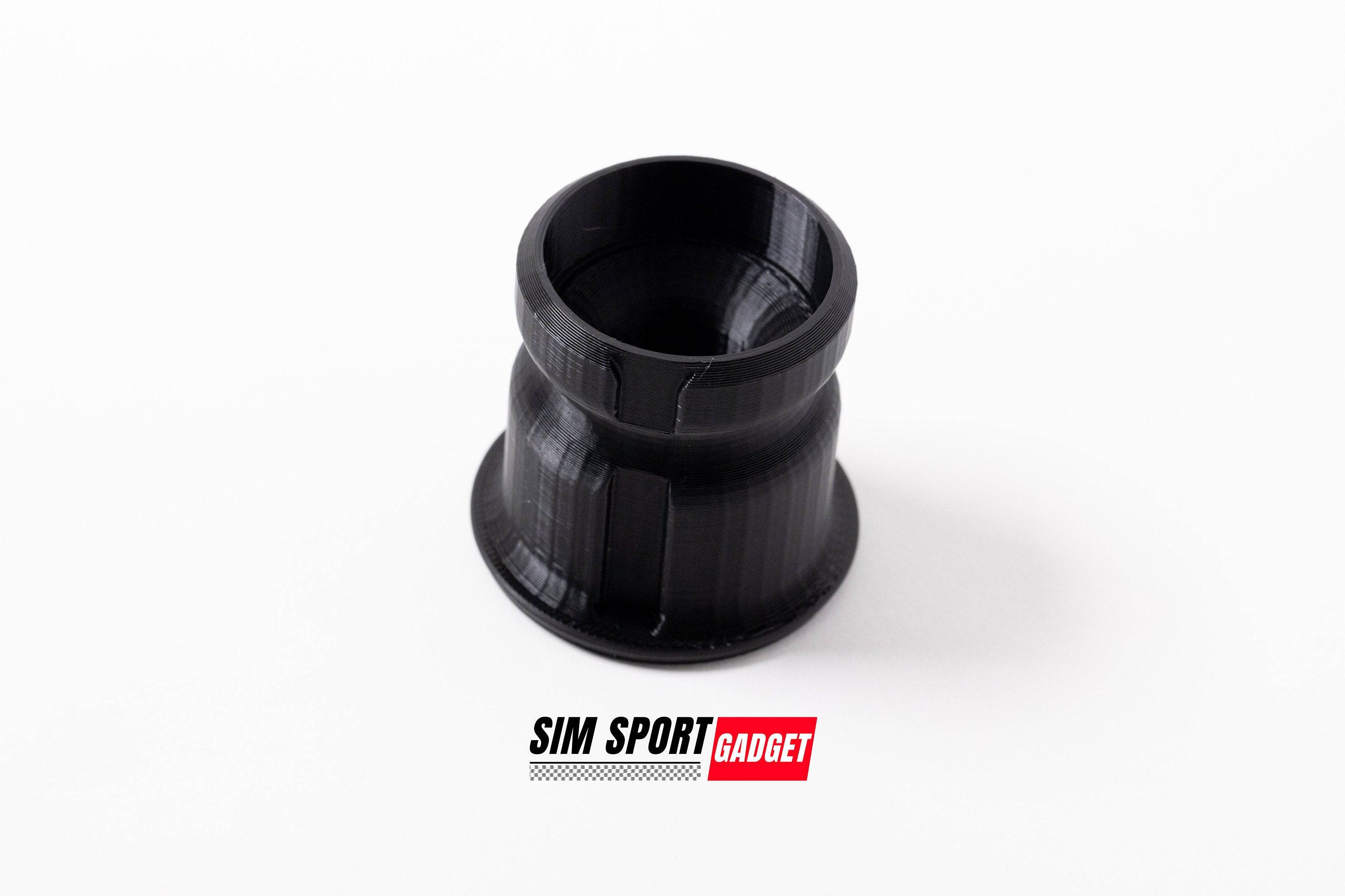 Dust cover for Fanatec QR1 quick release steering wheel side by SimSportGadget, protects against dust and debris.