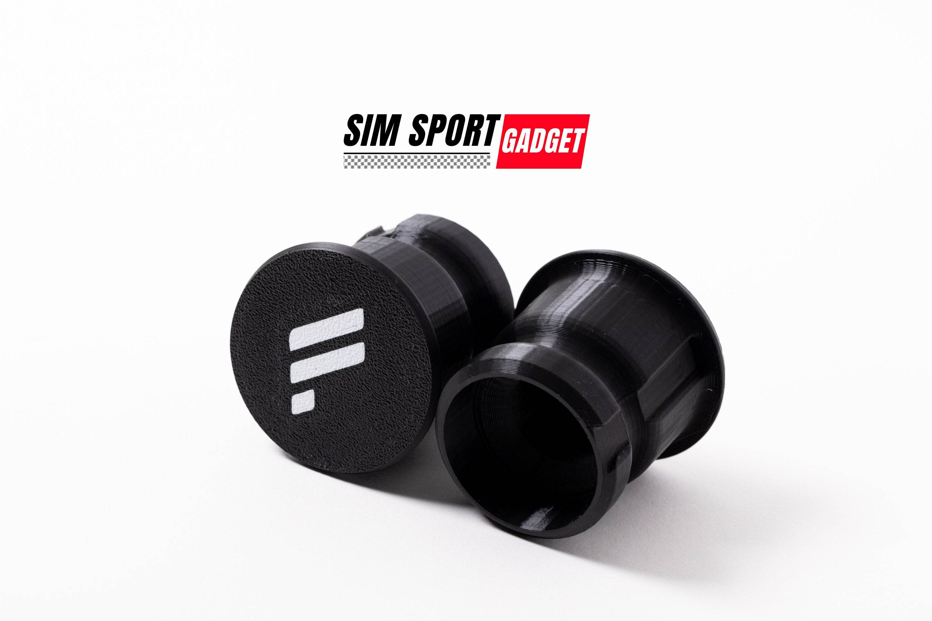 Dust cover for Fanatec QR1 quick release steering wheel side by SimSportGadget, protects against dust and debris.
