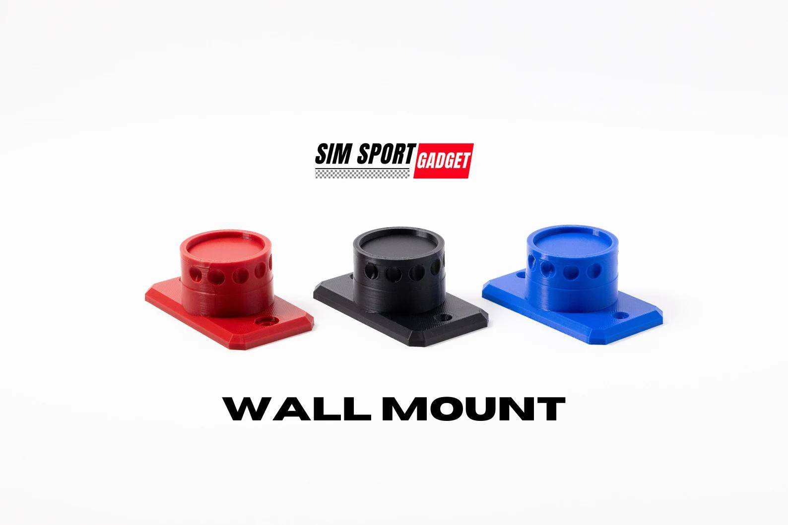 Simagic quick release wall mount for sim racing steering wheels, black wheel mount bracket by SimSportGadget for easy setup
