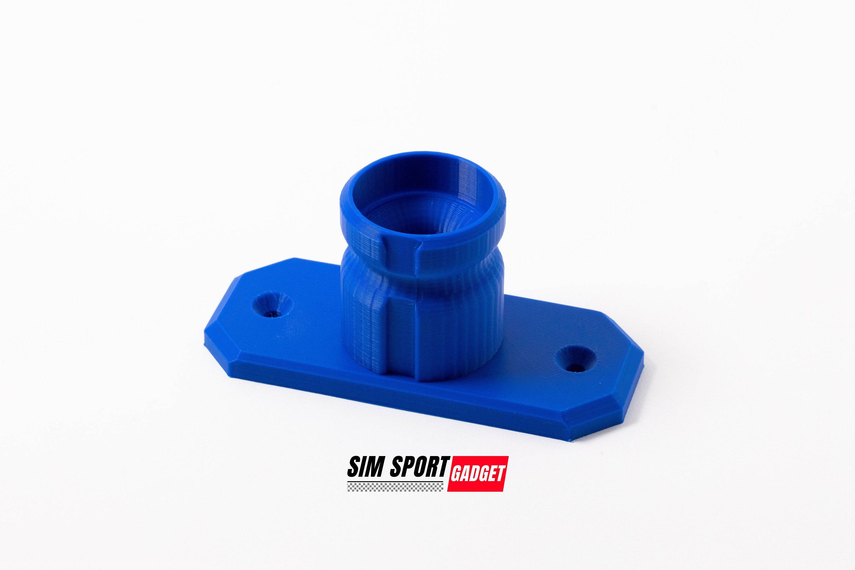 SimSportGadget wall mount for Fanatec quick release wheel, sturdy bracket for secure gaming wheel setup.