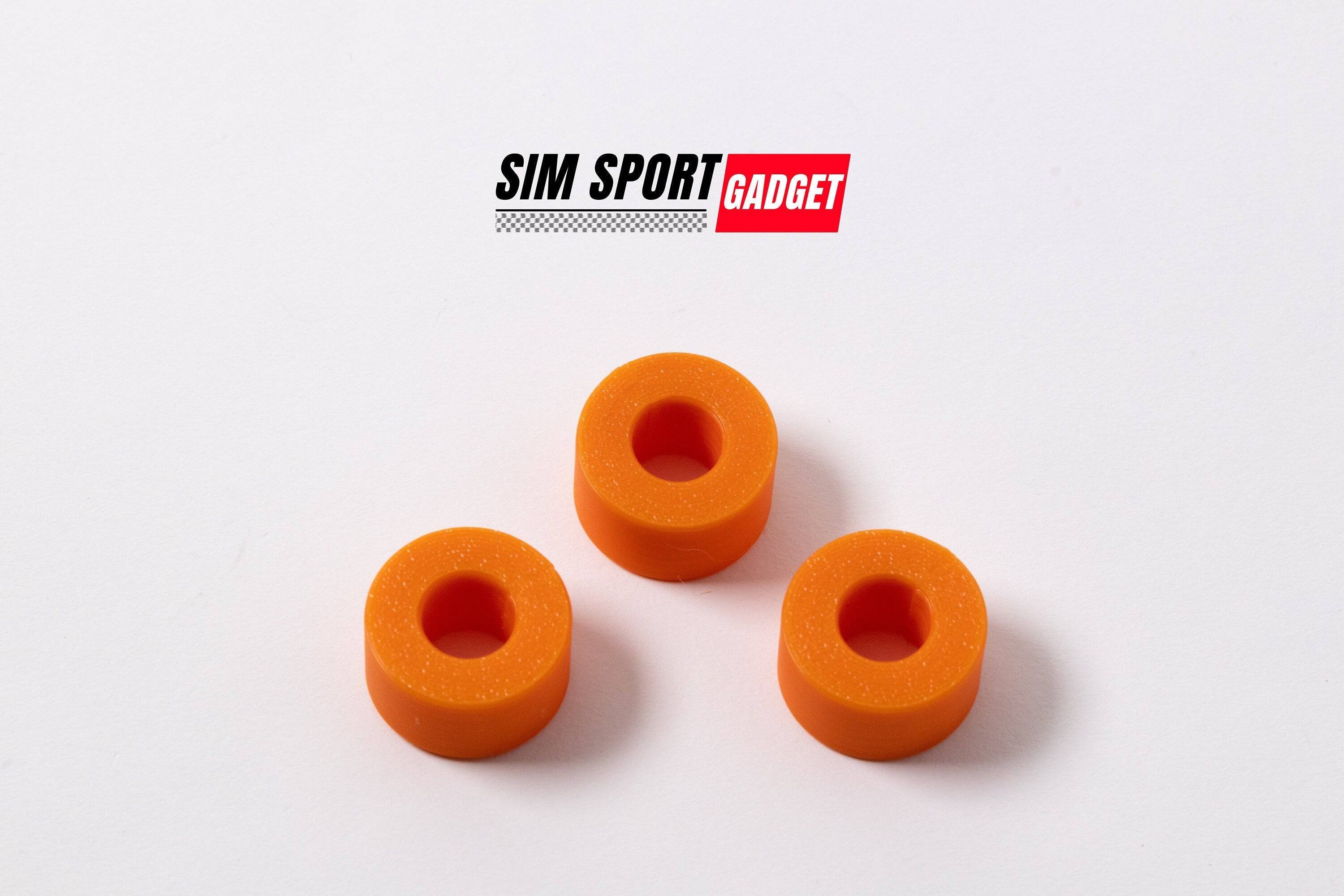 SimSportGadget Fanatec CSL Pedal Solid Elastomer Brake Mod pack of 3, enhancing pedal feel for racing simulators.