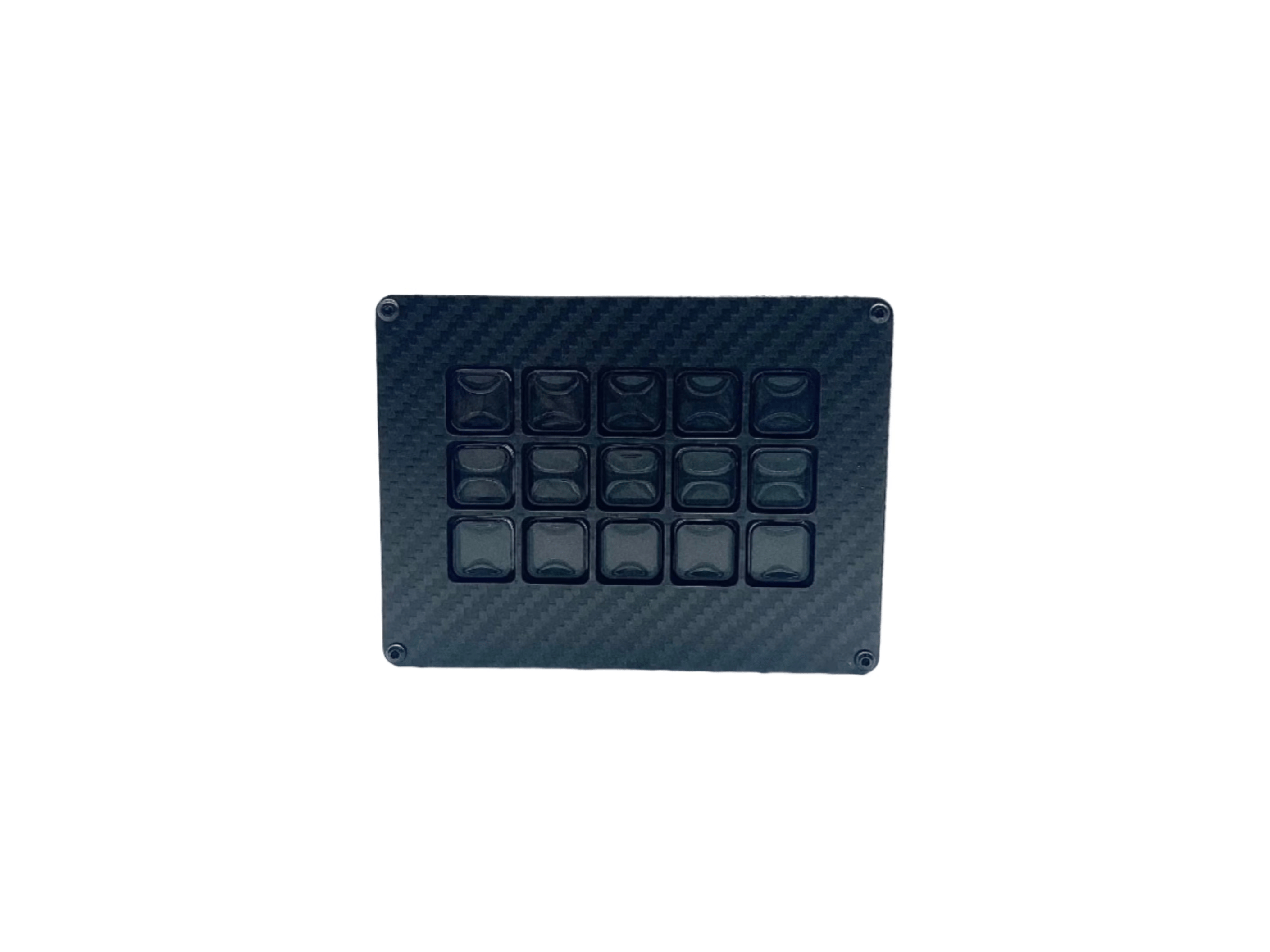 Apex Sim Racing Stream Deck Mount button box with customizable buttons and ergonomic design for racing simulation setups.