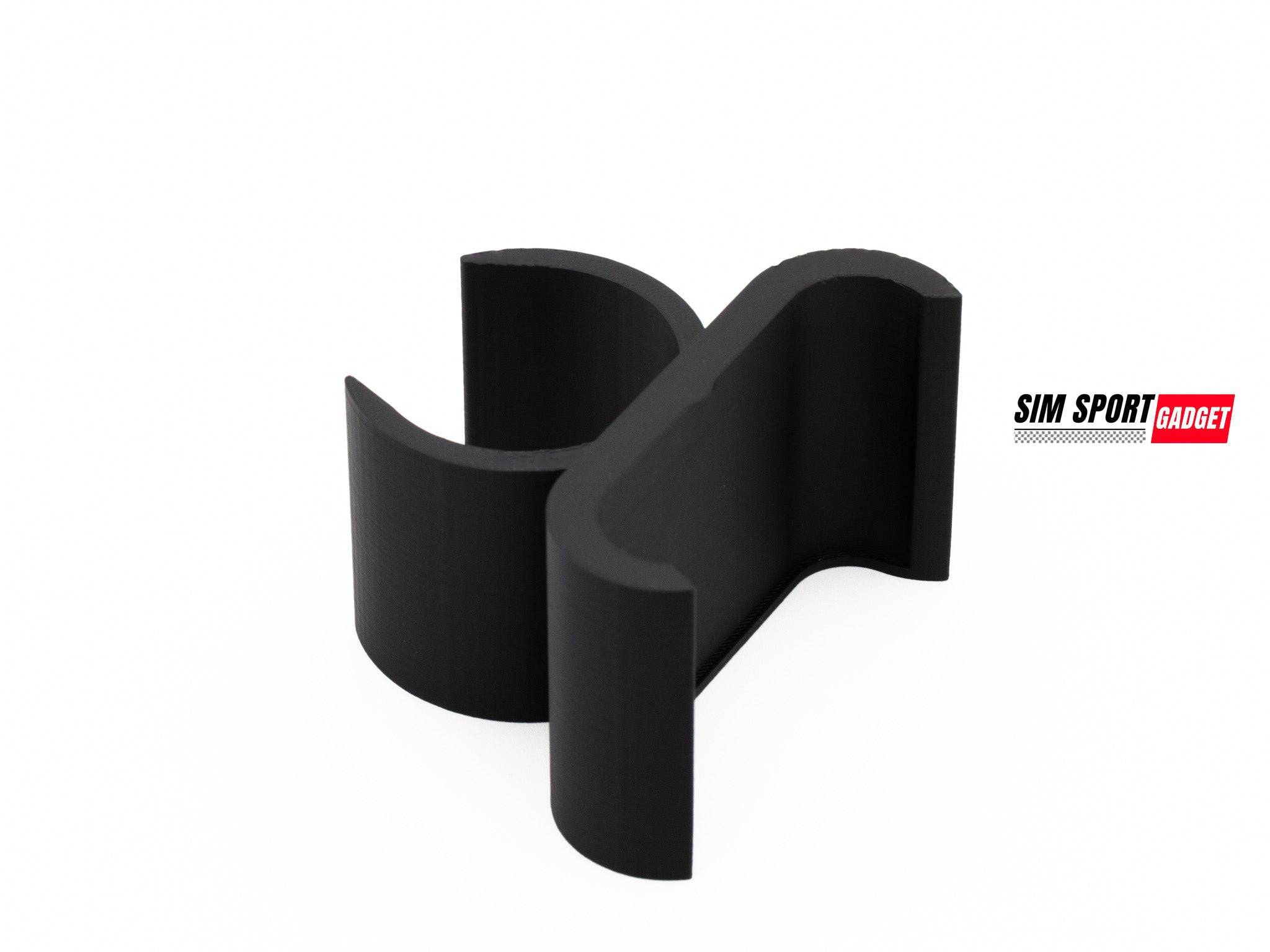 Decor mount for Nobsound NS-01G tube amplifier, compatible with Trackracer TRX and TR8 Pro, by SimSportGadget, displayed on a desk.