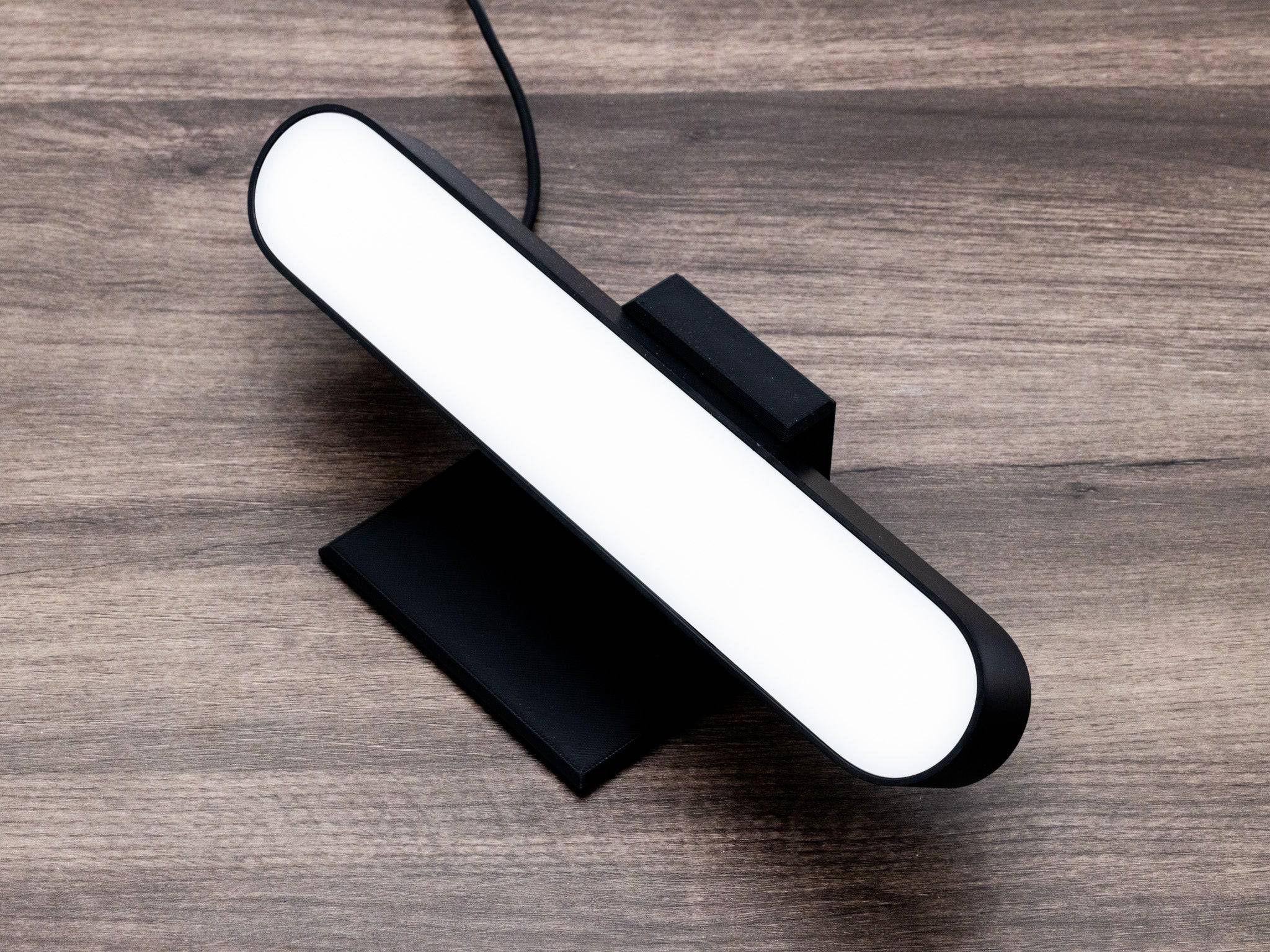 SimSportGadget Hue Play Bar Mount for kitchen counter, desk, or nightstand, designed to securely hold Hue light bars.