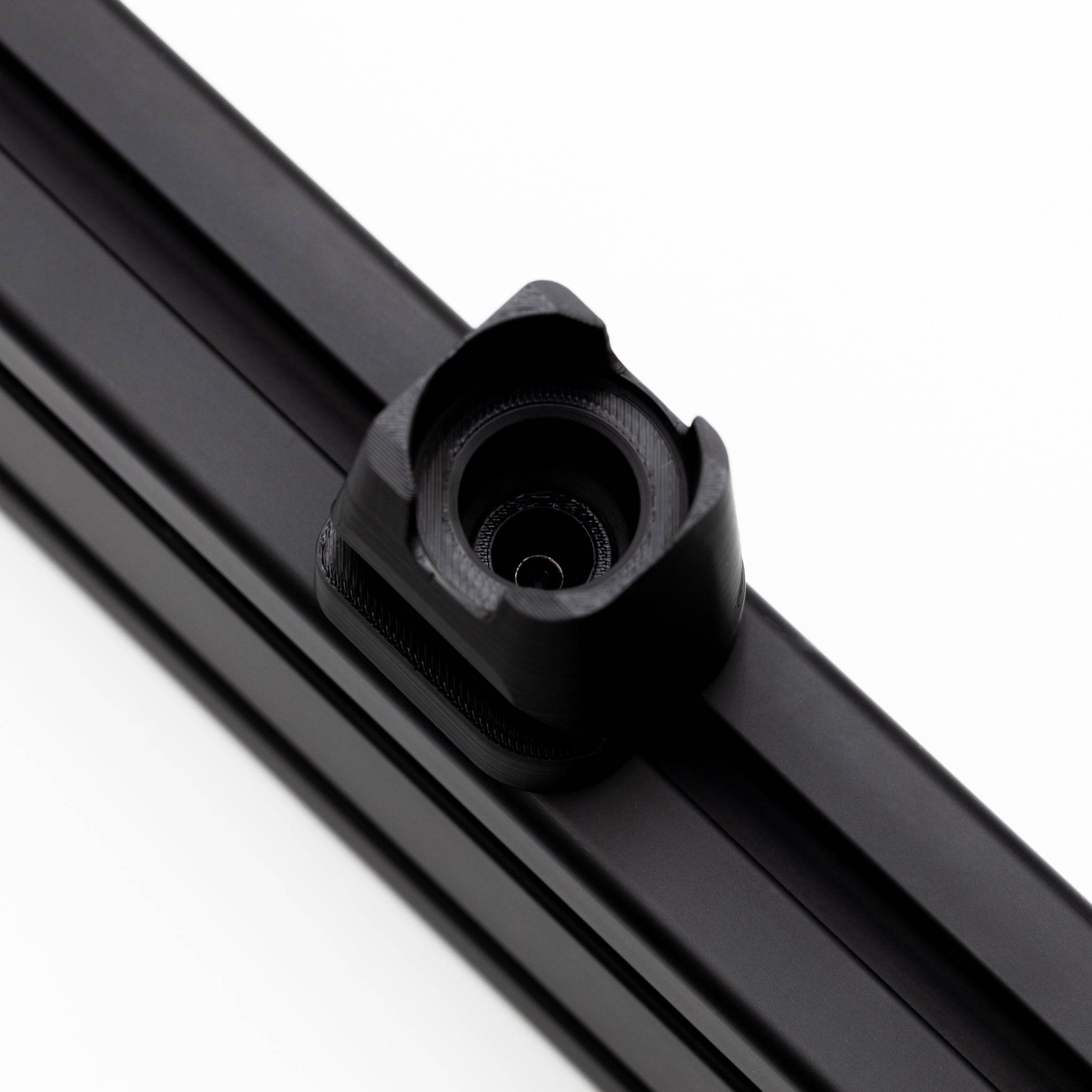 SimSportGadget minimalistic aluminum QR2 wheel mount for sim rig, featuring a sleek design and sturdy construction.