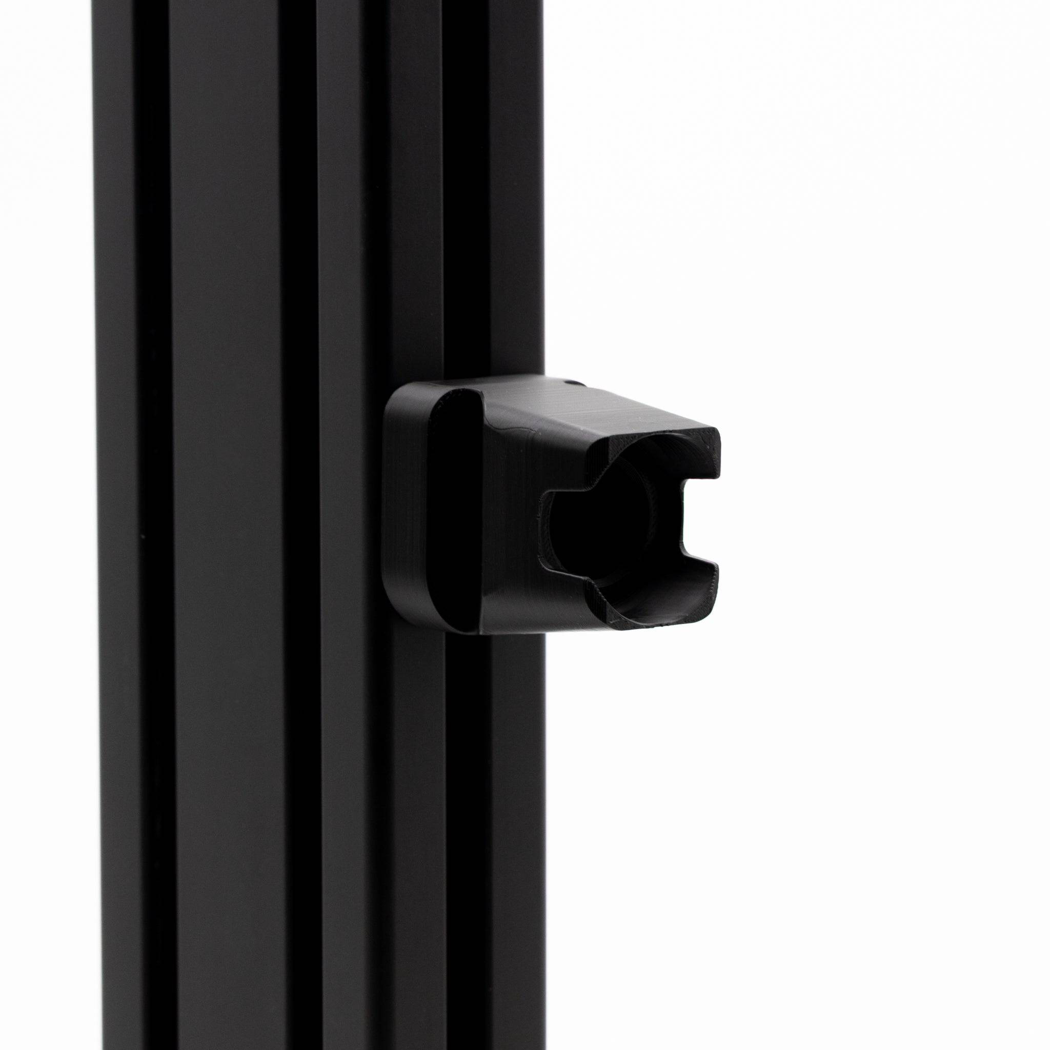 SimSportGadget minimalistic Fanatec QR2 mount with aluminum profiles, designed for sim rig wheel attachment.