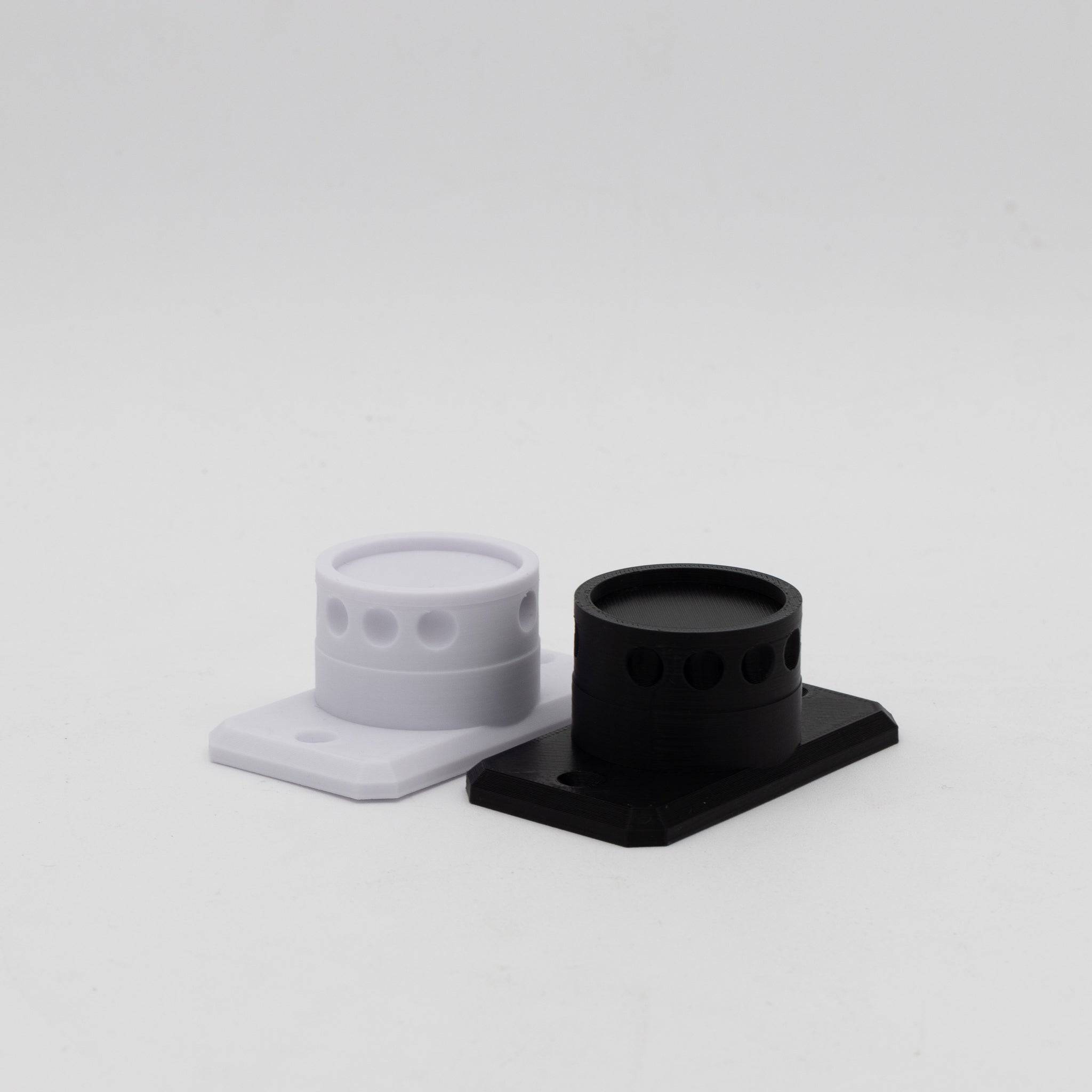 SimSportGadget wheel wall mount for Moza quick release, securely attaches to wall for easy storage of racing wheels.