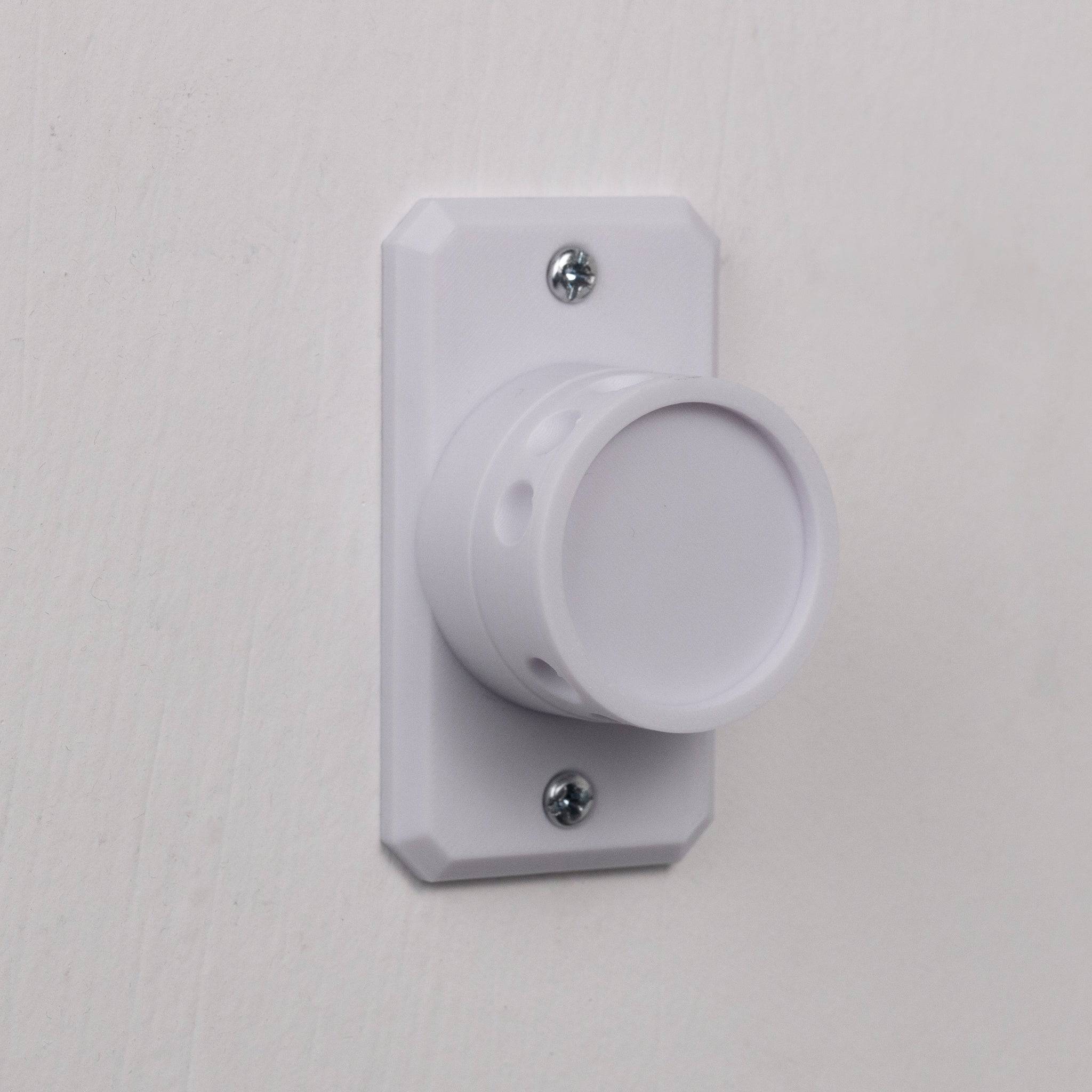 SimSportGadget Moza wheel wall mount for quick release, securely holding the wheel in a convenient wall-mounted position.