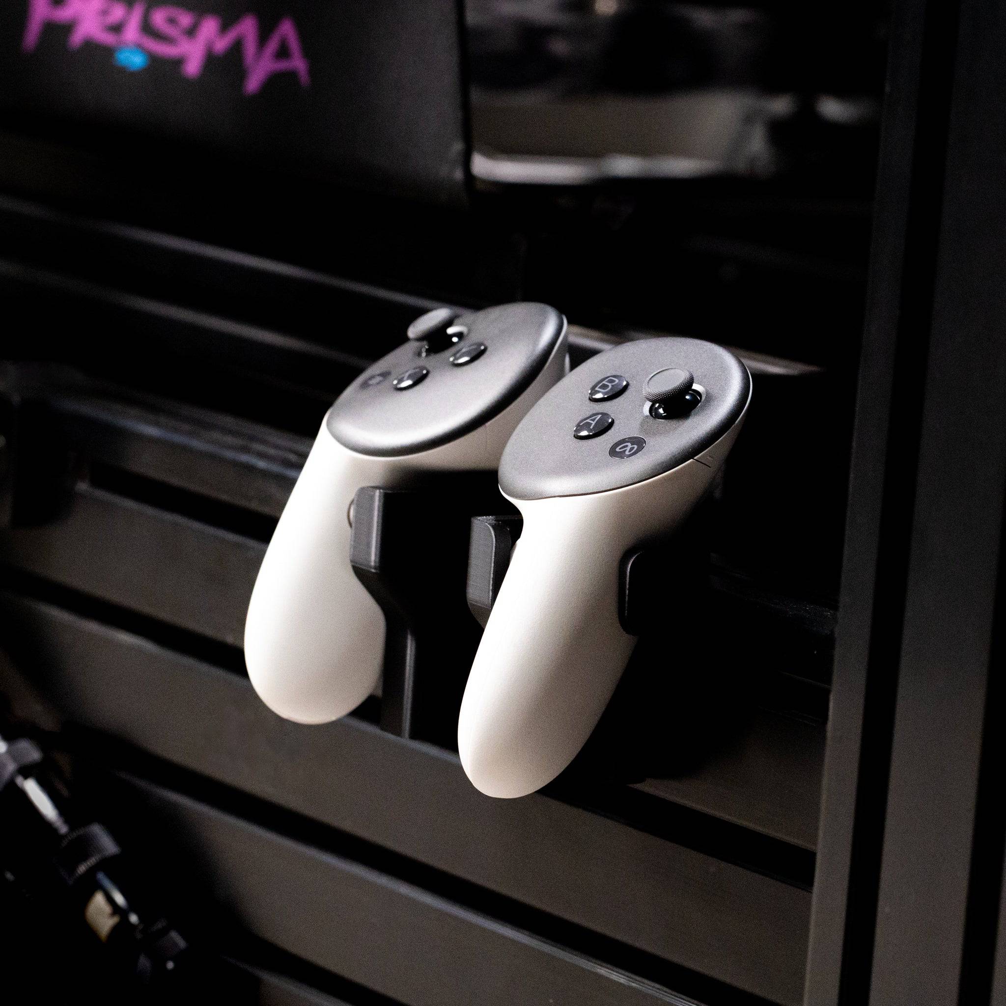 SimSportGadget Oculus Quest 3 double controller mount accessory holding VR controllers securely