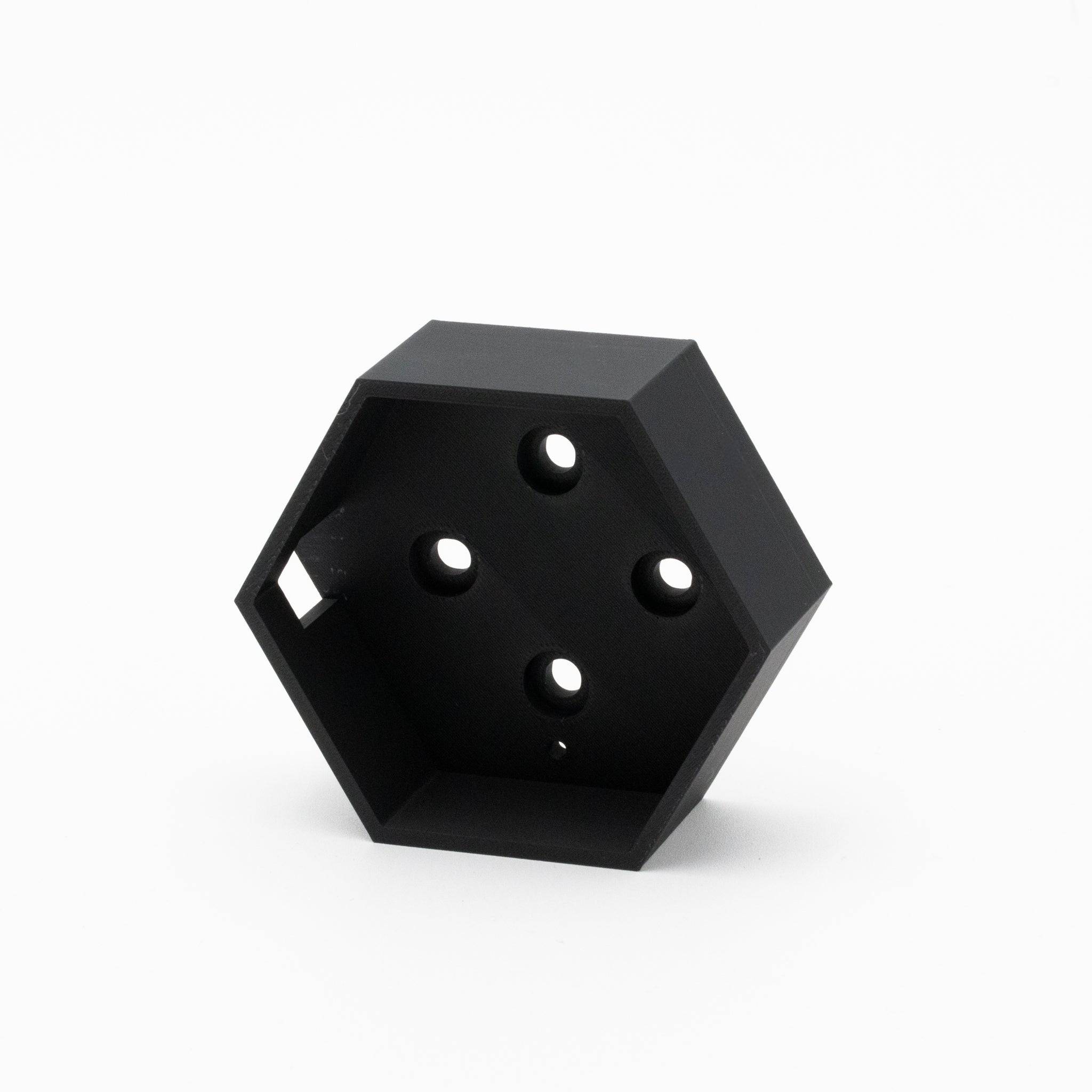 Simucube Ultimate Emergency Stop Mount by SimSportGadget, shown in an industrial setting with mounting hardware.