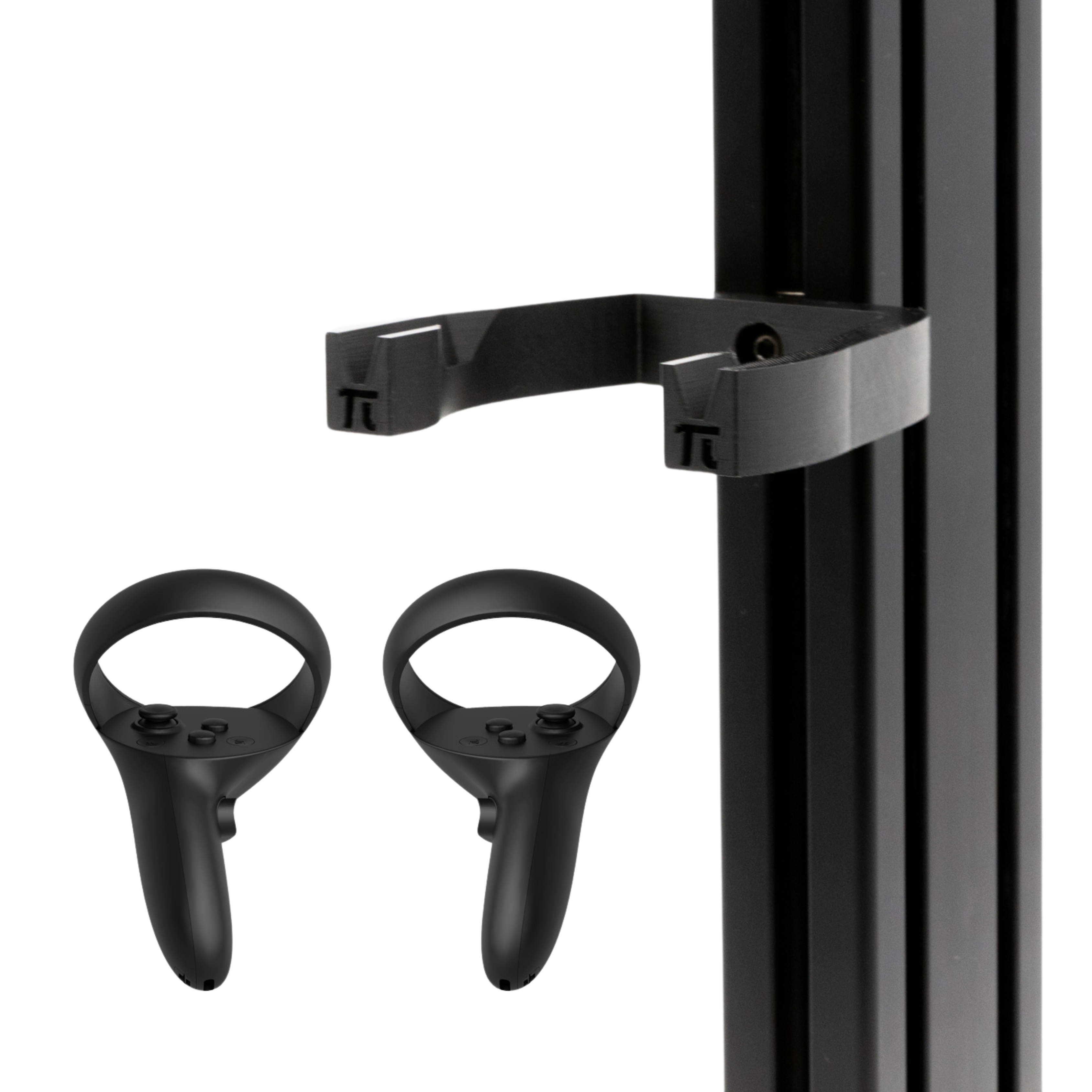 Pimax Crystal controller mount accessory by SimSportGadget, shown attached to VR controllers for secure placement.