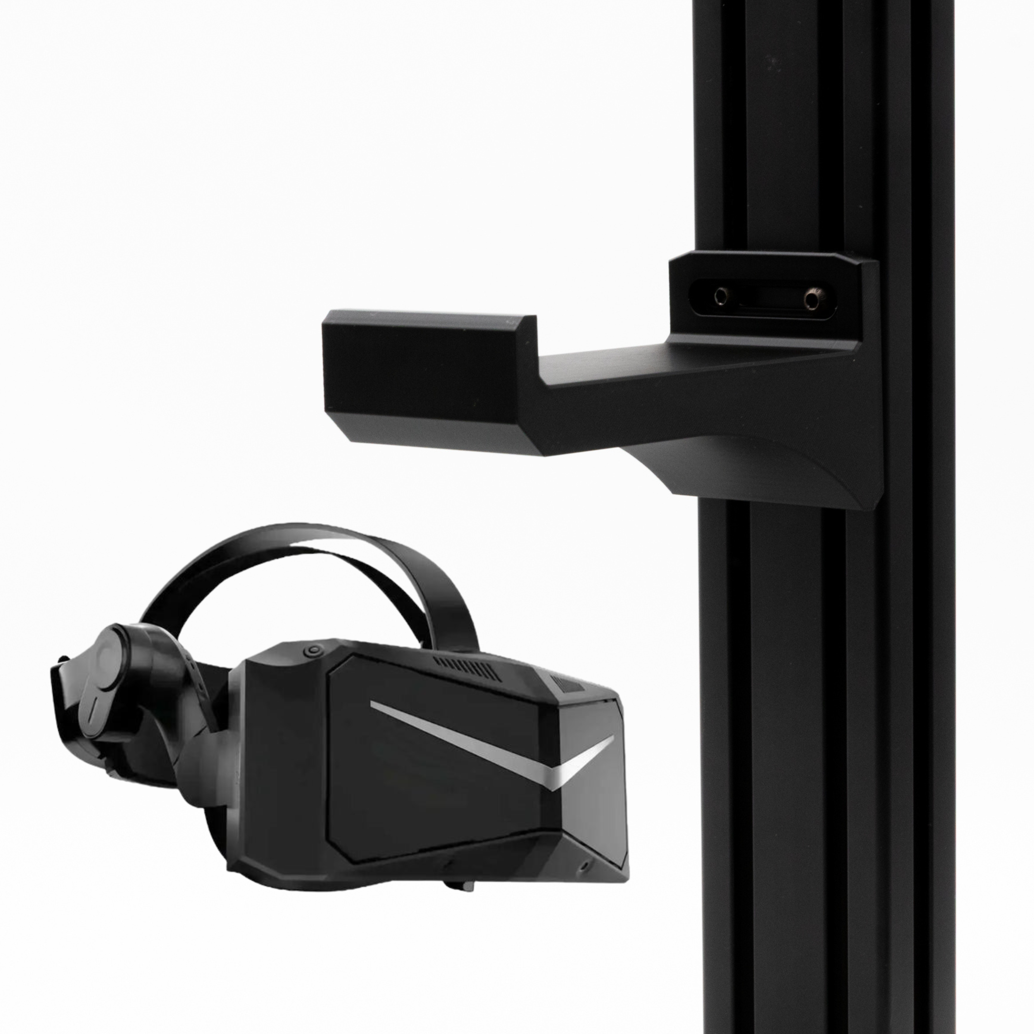 Pimax Crystal headset mount accessory by SimSportGadget, showing the mounting bracket and hardware for headset support.