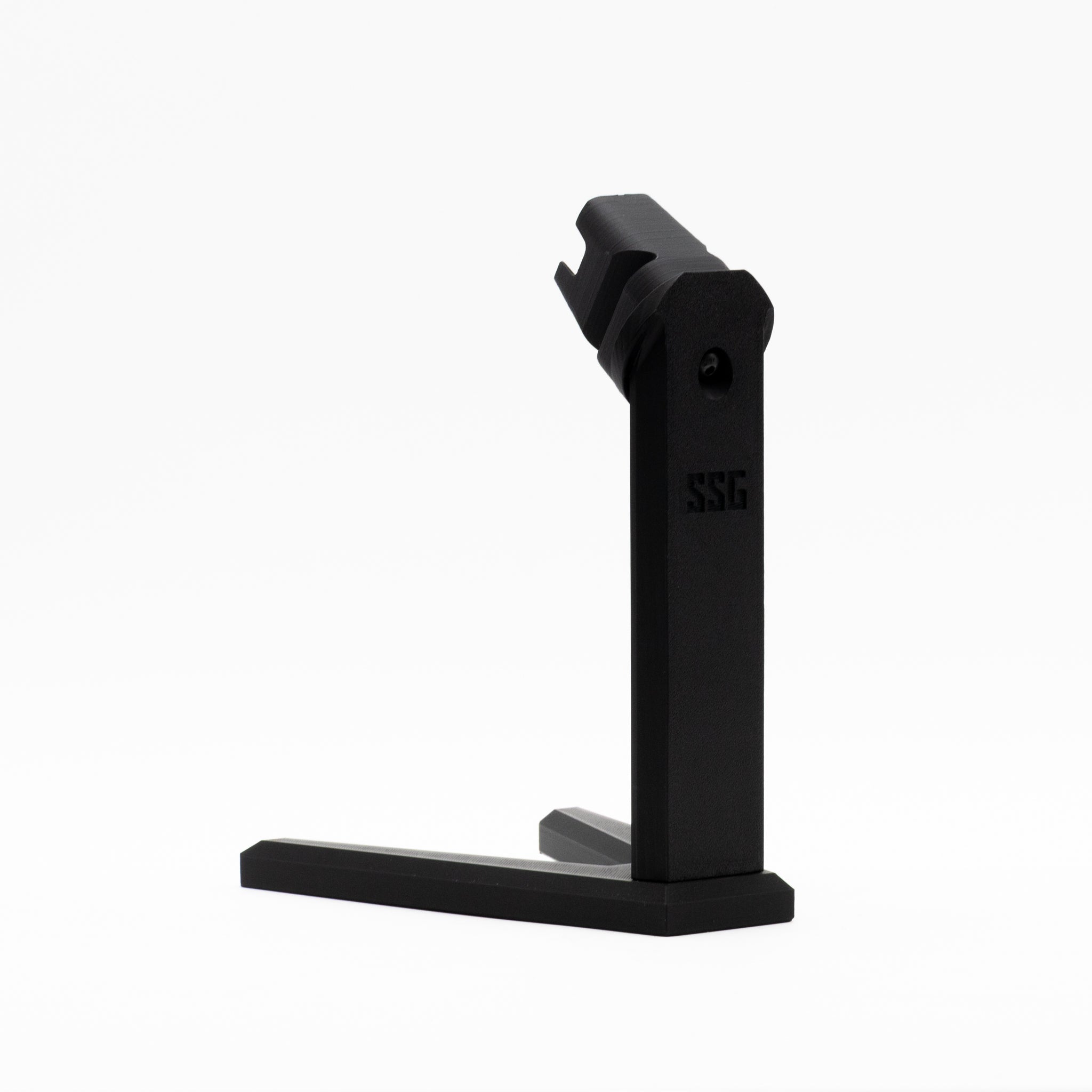 SimSportGadget Fanatec QR Wheel Display Stand for sim racing steering wheels, sturdy wheel mount for gaming setups.