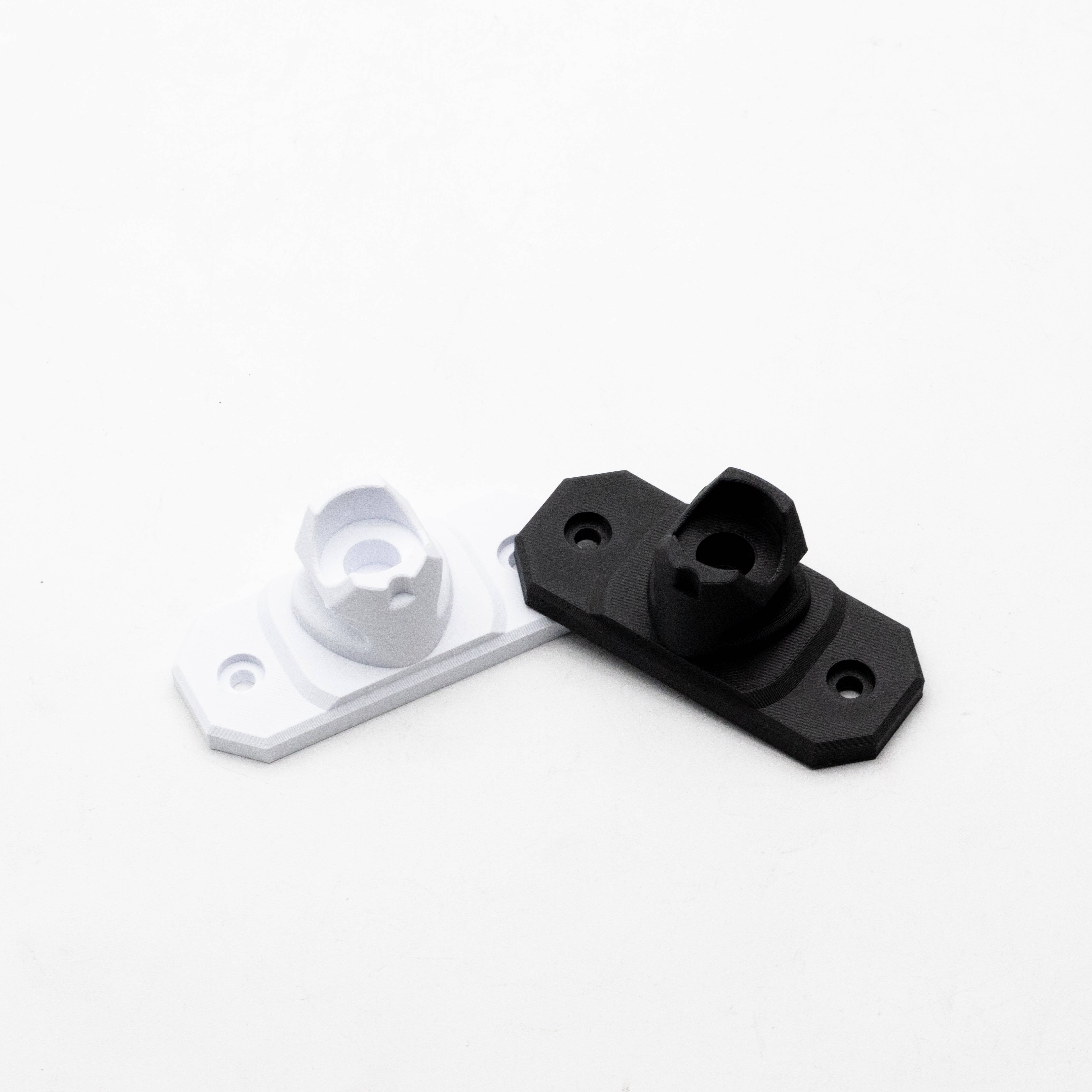 SimSportGadget profile mount for Simucube 3 quick release wheel mount, shown in horizontal orientation with sturdy construction.