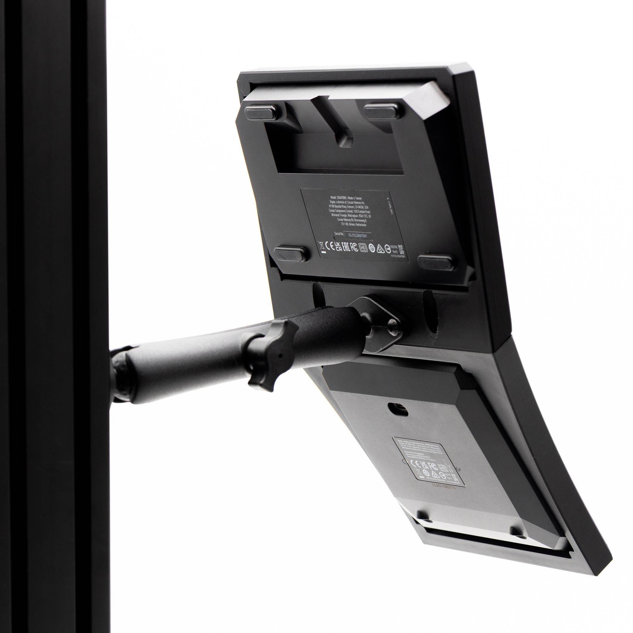 SimSportGadget Stream Deck XL and Plus combo console mount with adjustable arms and secure clamps for easy setup.